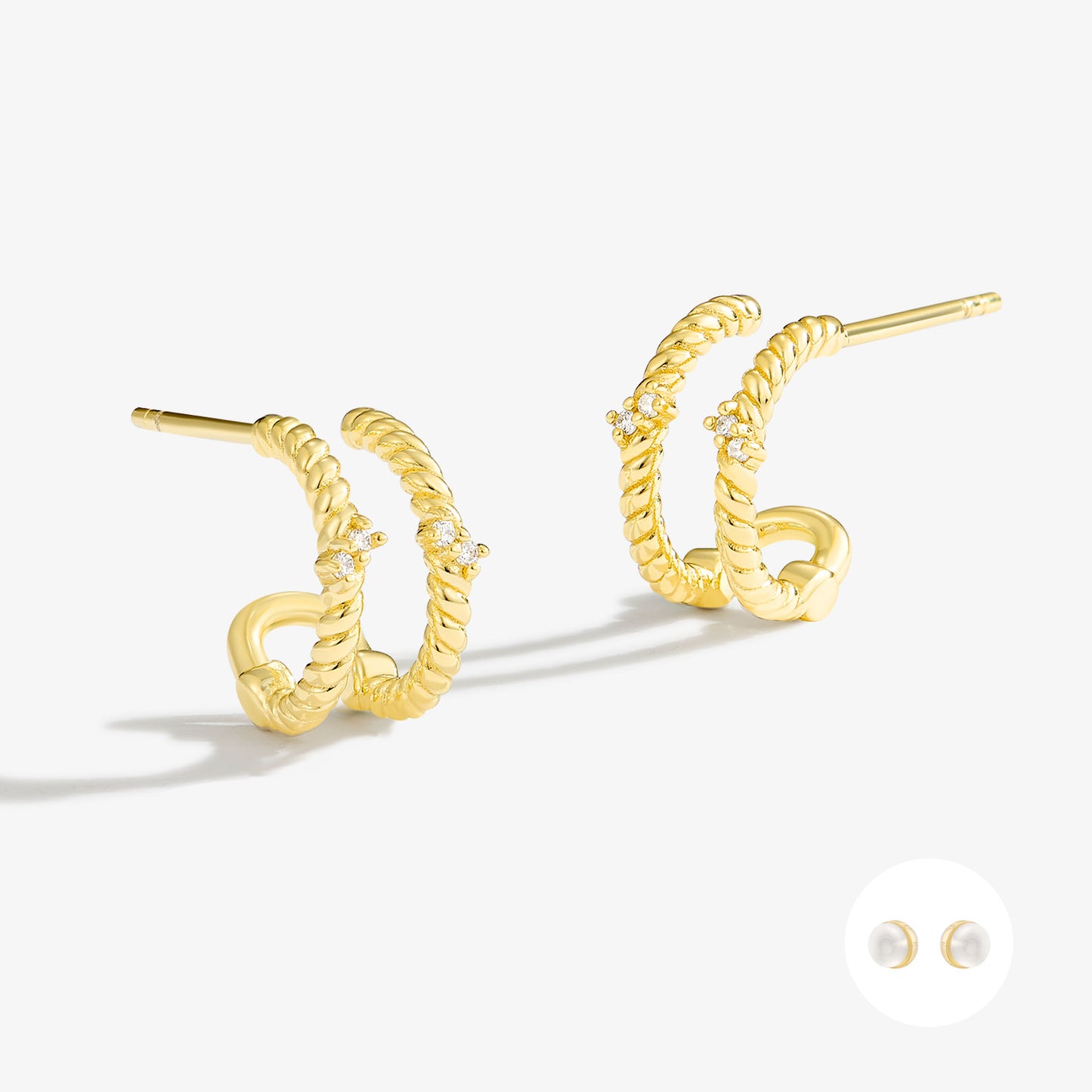 極簡·流星織紋耳環