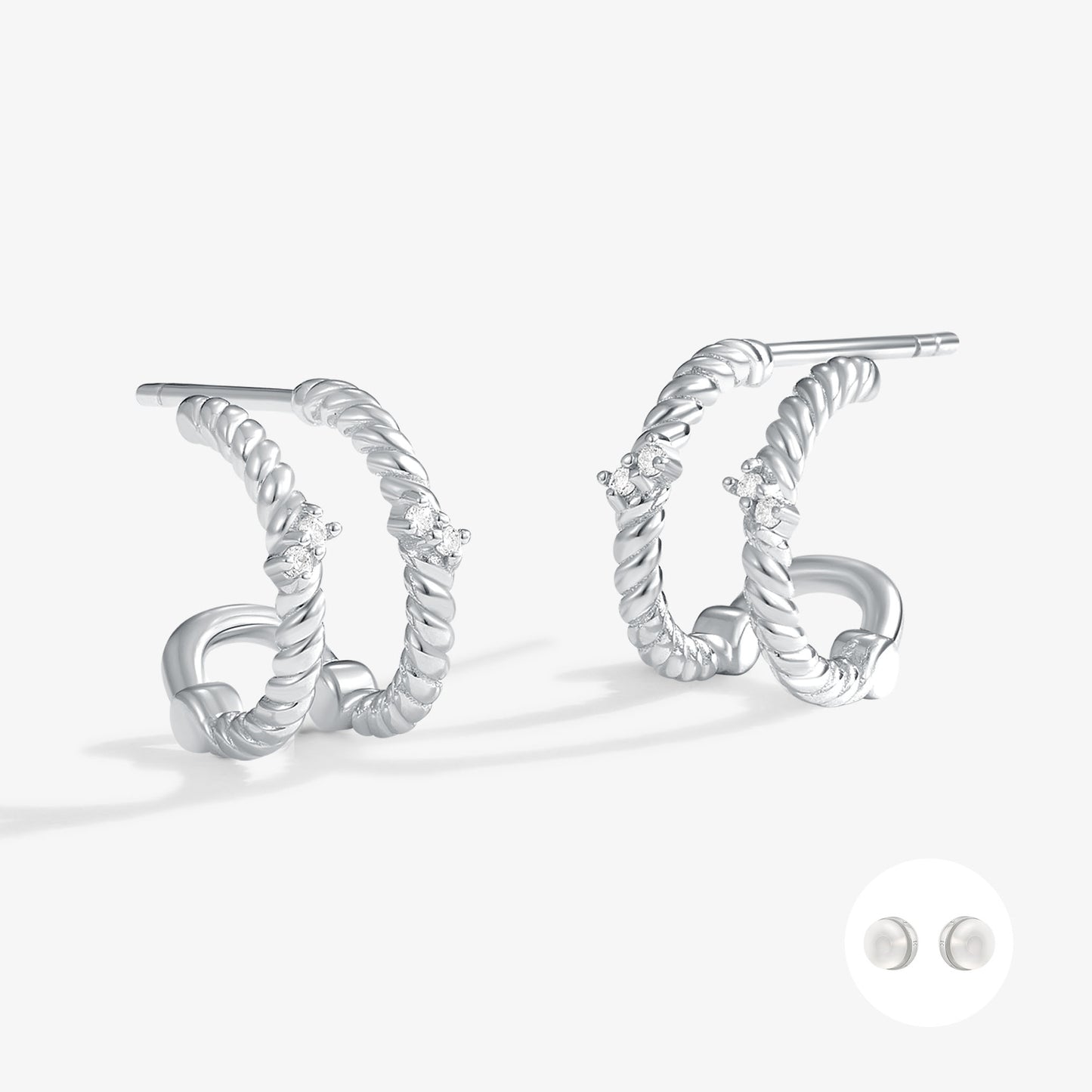 極簡·流星織紋耳環