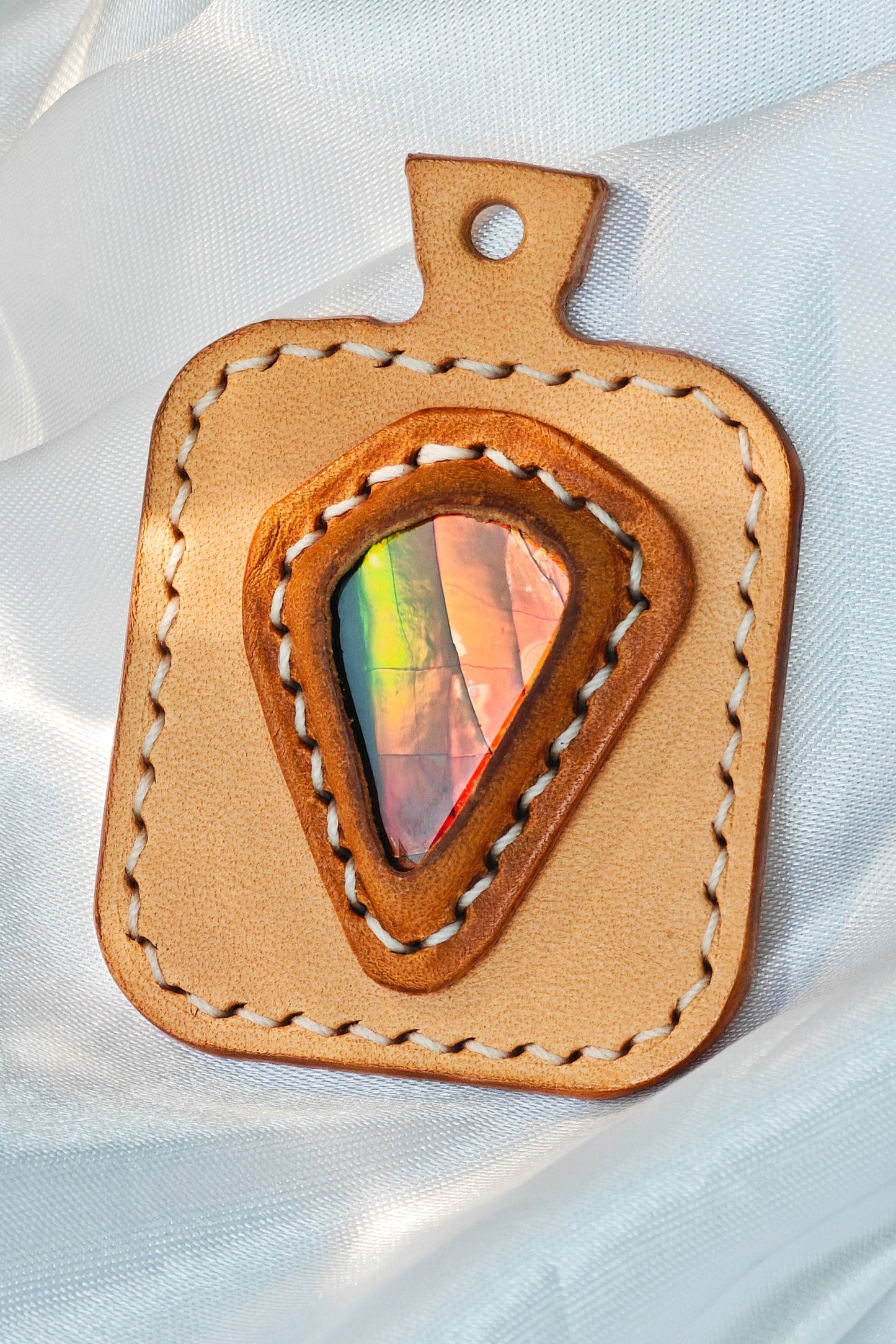 Ingenious: Tuscan Vegetable Tanned Leather Meets Mysterious Ammolite(Limited Sale)