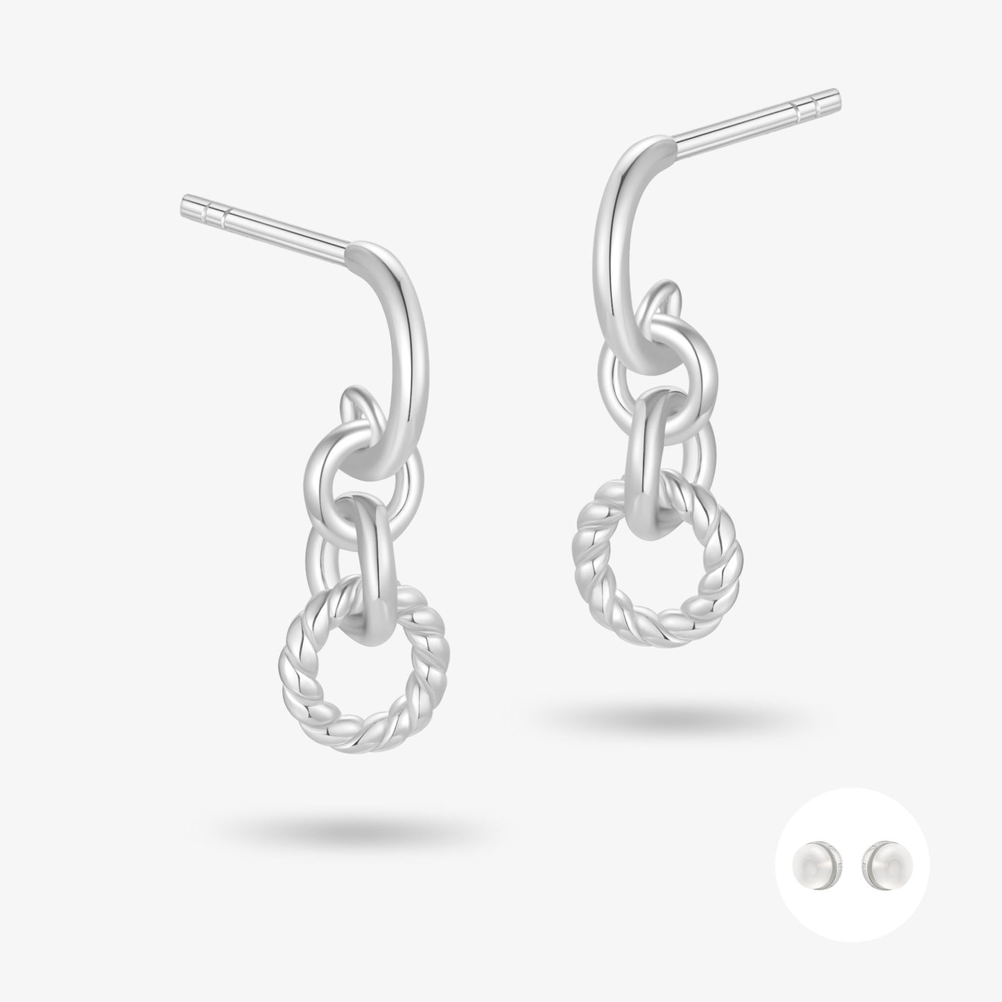 極簡·環扣幾何耳環