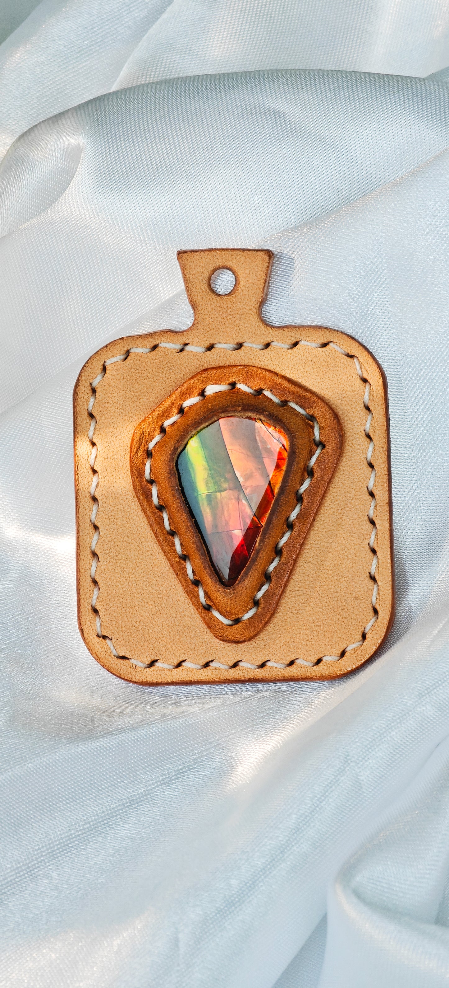 Ingenious: Tuscan Vegetable Tanned Leather Meets Mysterious Ammolite(Limited Sale)