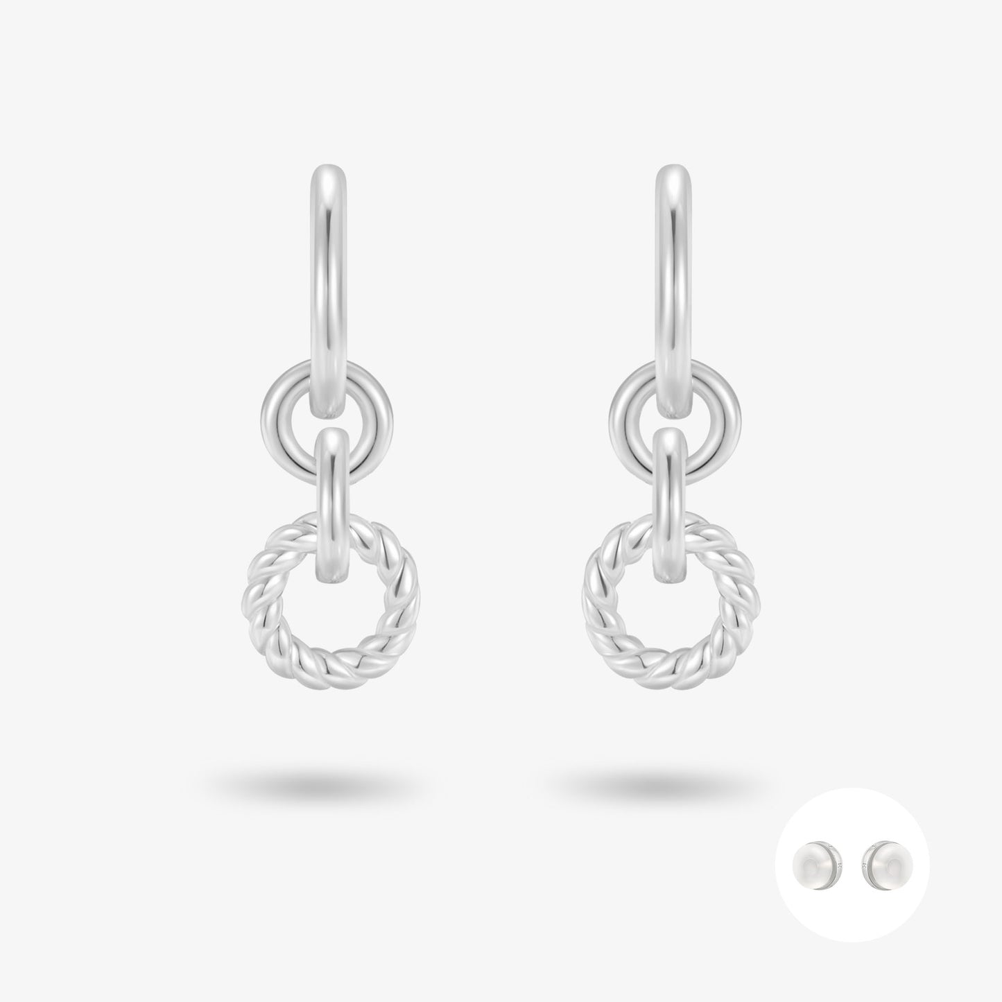 極簡·環扣幾何耳環