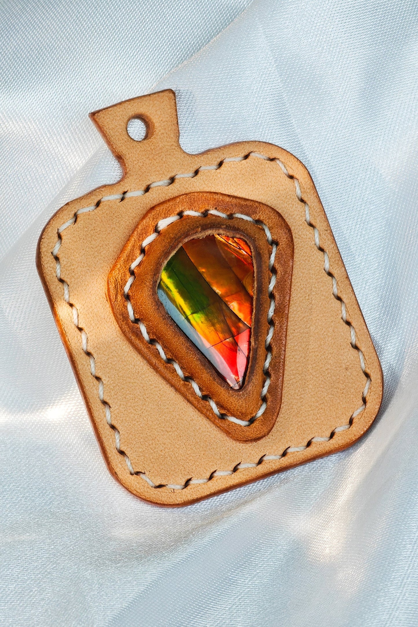 Ingenious: Tuscan Vegetable Tanned Leather Meets Mysterious Ammolite(Limited Sale)