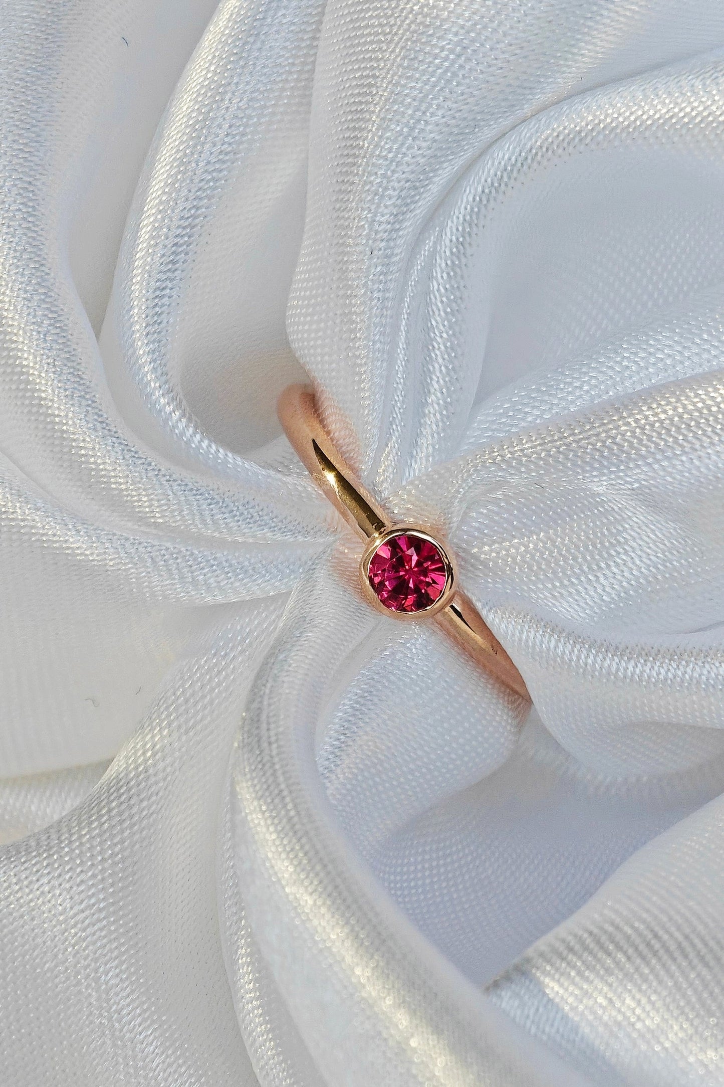 Rose Red Spinel Polished Ring(Available Now)
