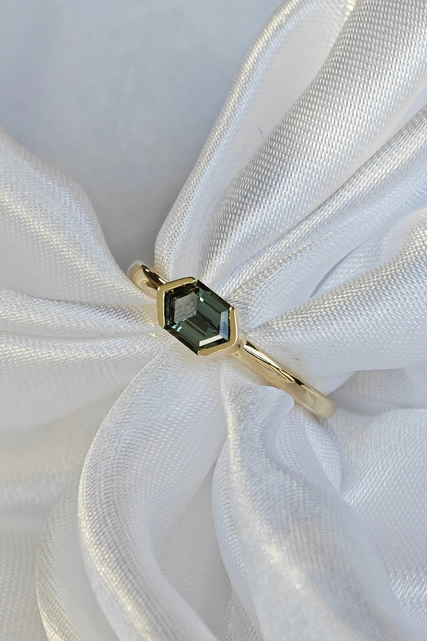 Turquoise Sapphire Polished Ring