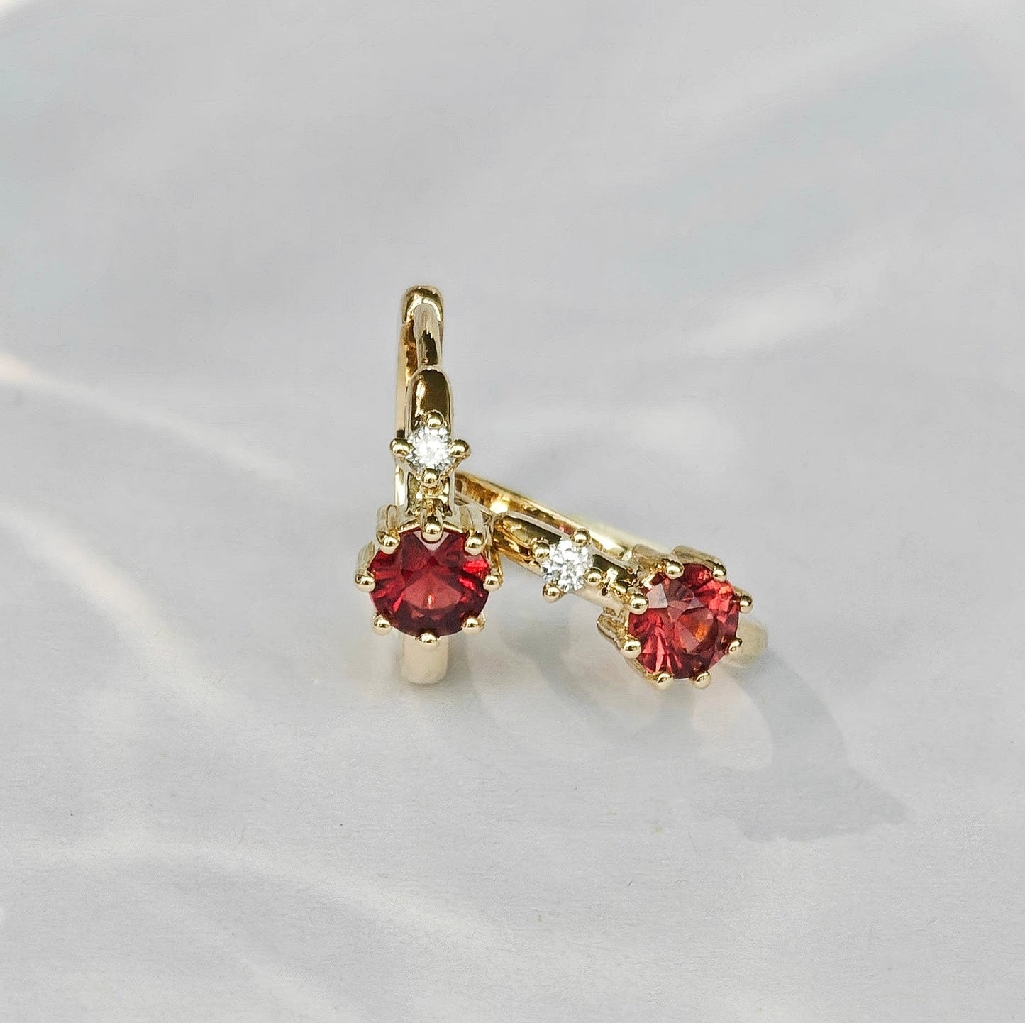Red Spinel Earrings