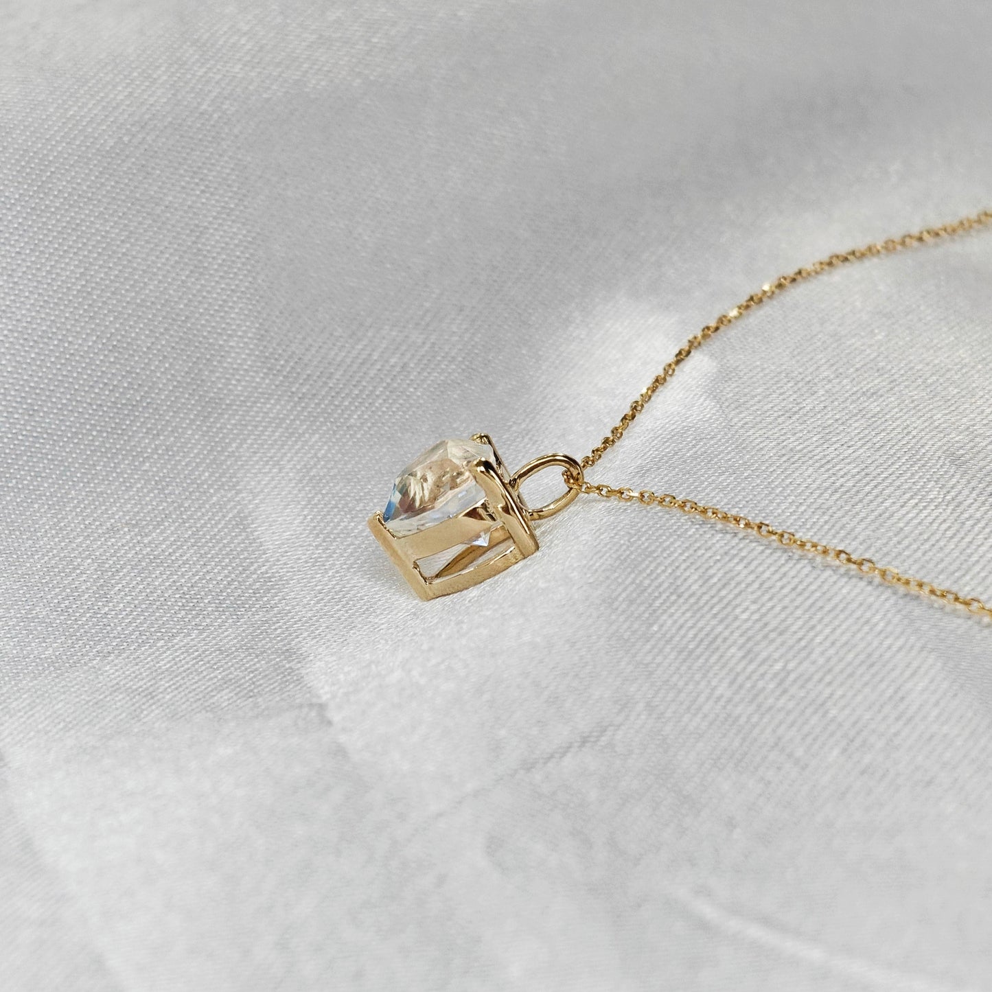 Heart Shaped Moonstone Necklace(Available Now)