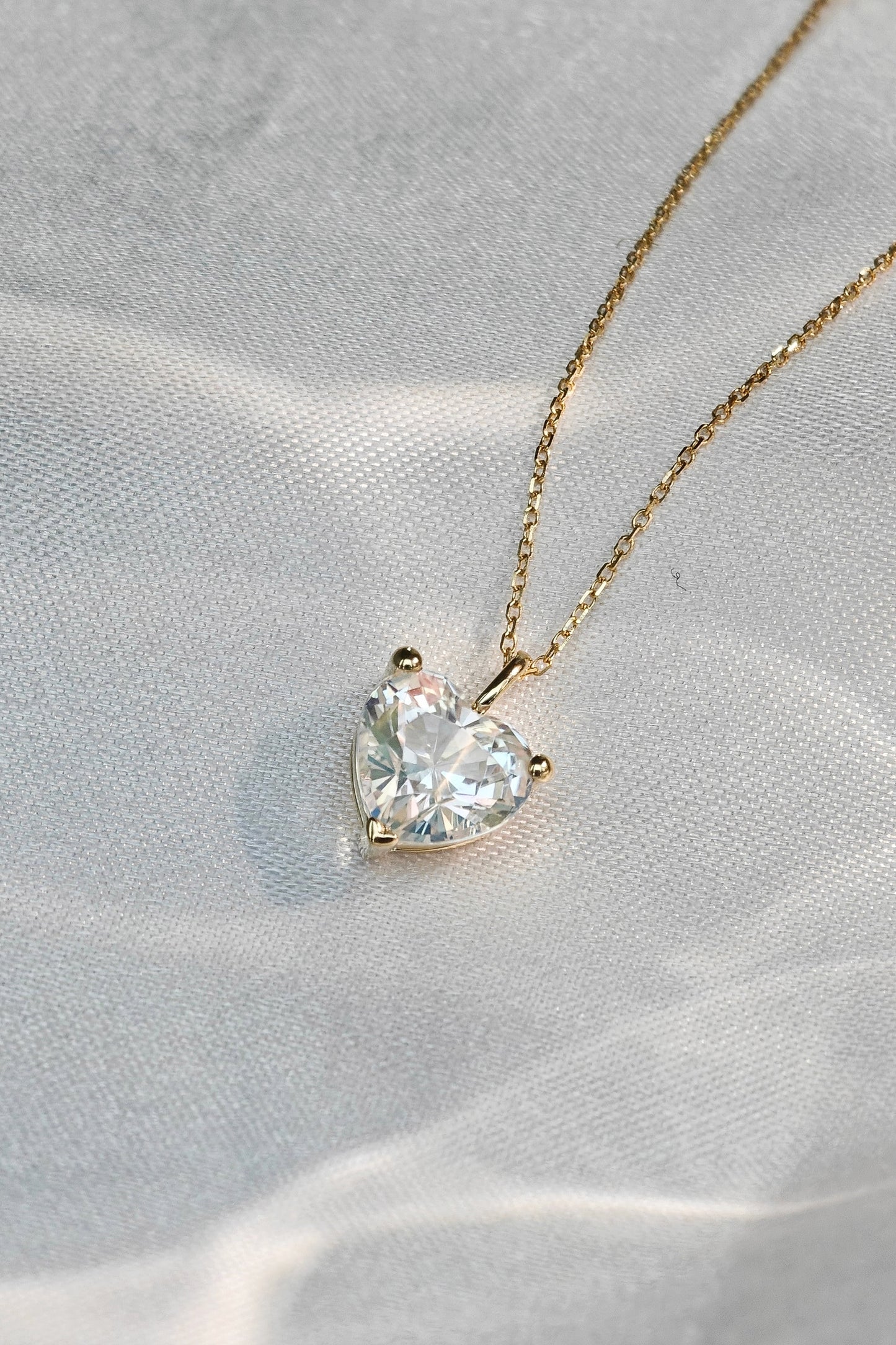 Heart Shaped Moonstone Necklace(Available Now)