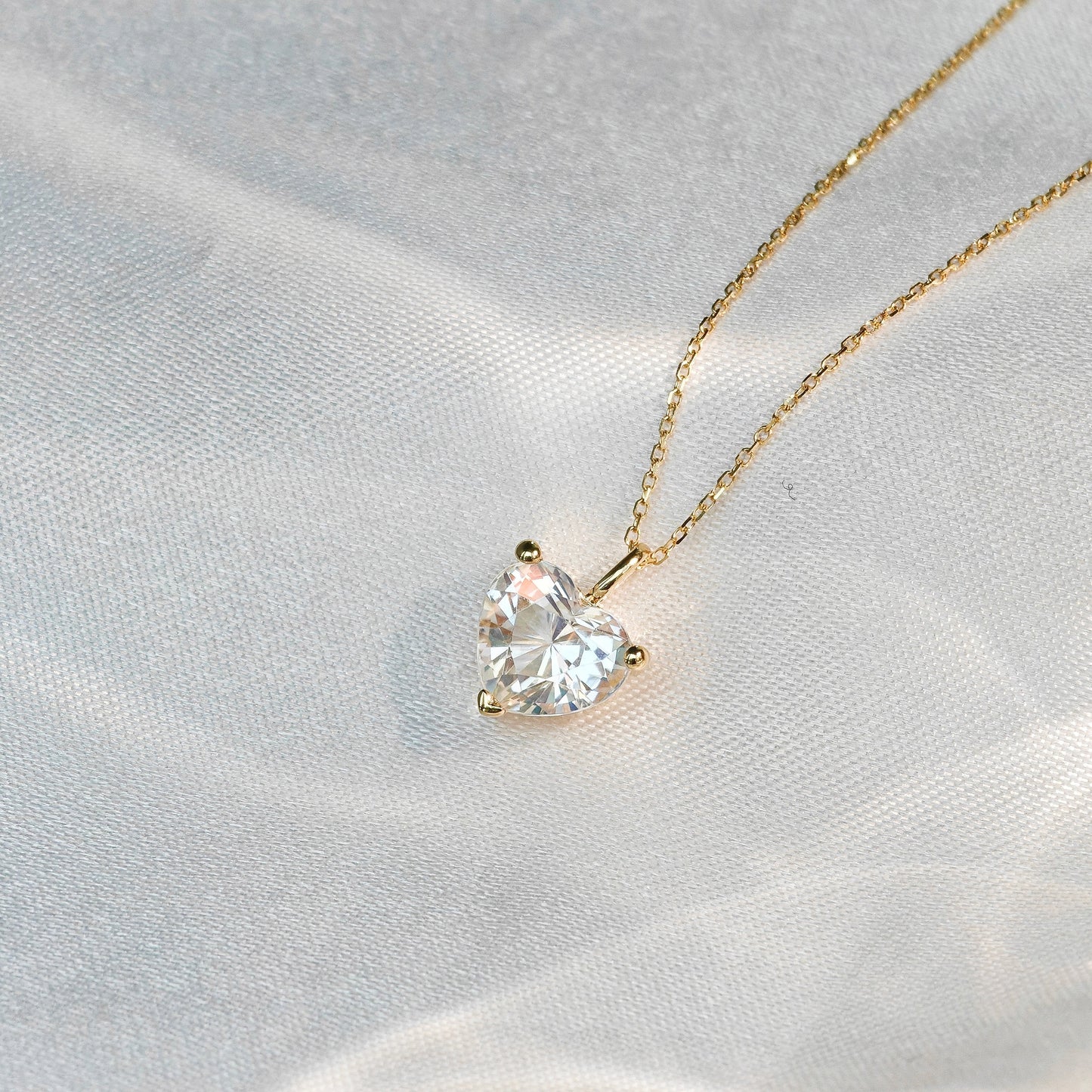 Heart Shaped Moonstone Necklace(Available Now)