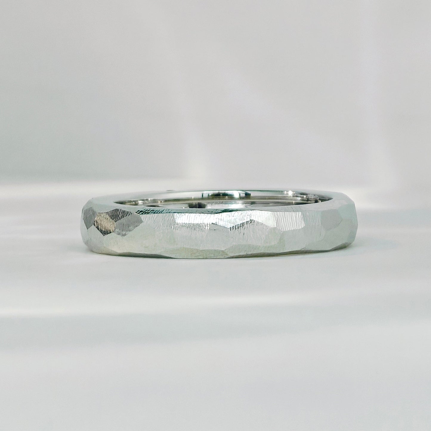 Spinel Hammer Texture Ring (Bespoke Model)