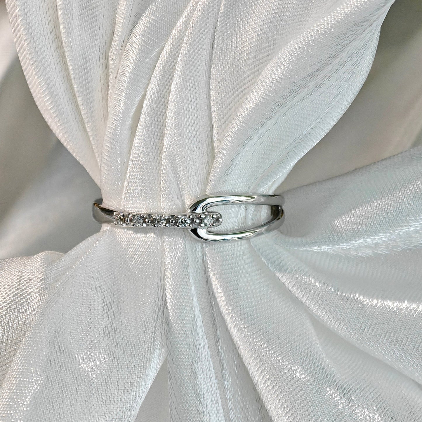 Diamond Galaxy Twist Engagement Ring (Bespoke Model)
