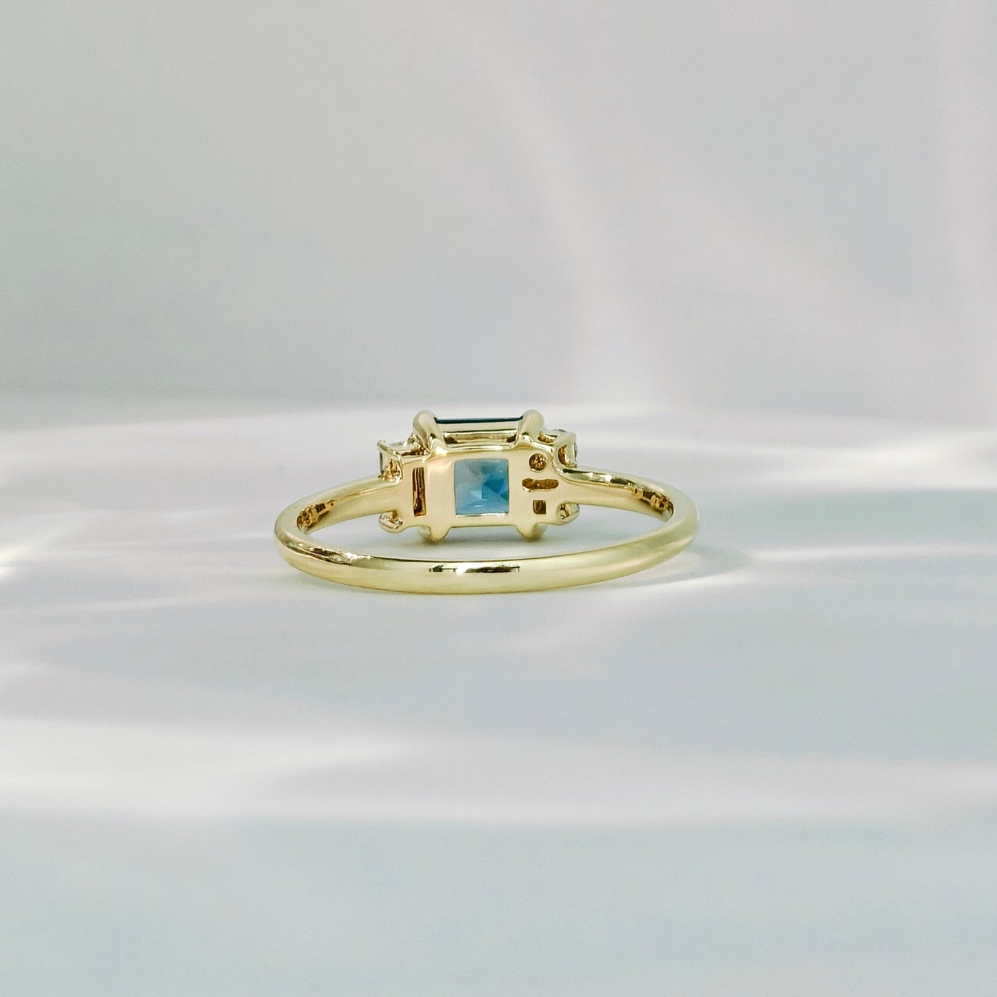 Square Brilliant Topaz Engagement Ring (Bespoke Model)