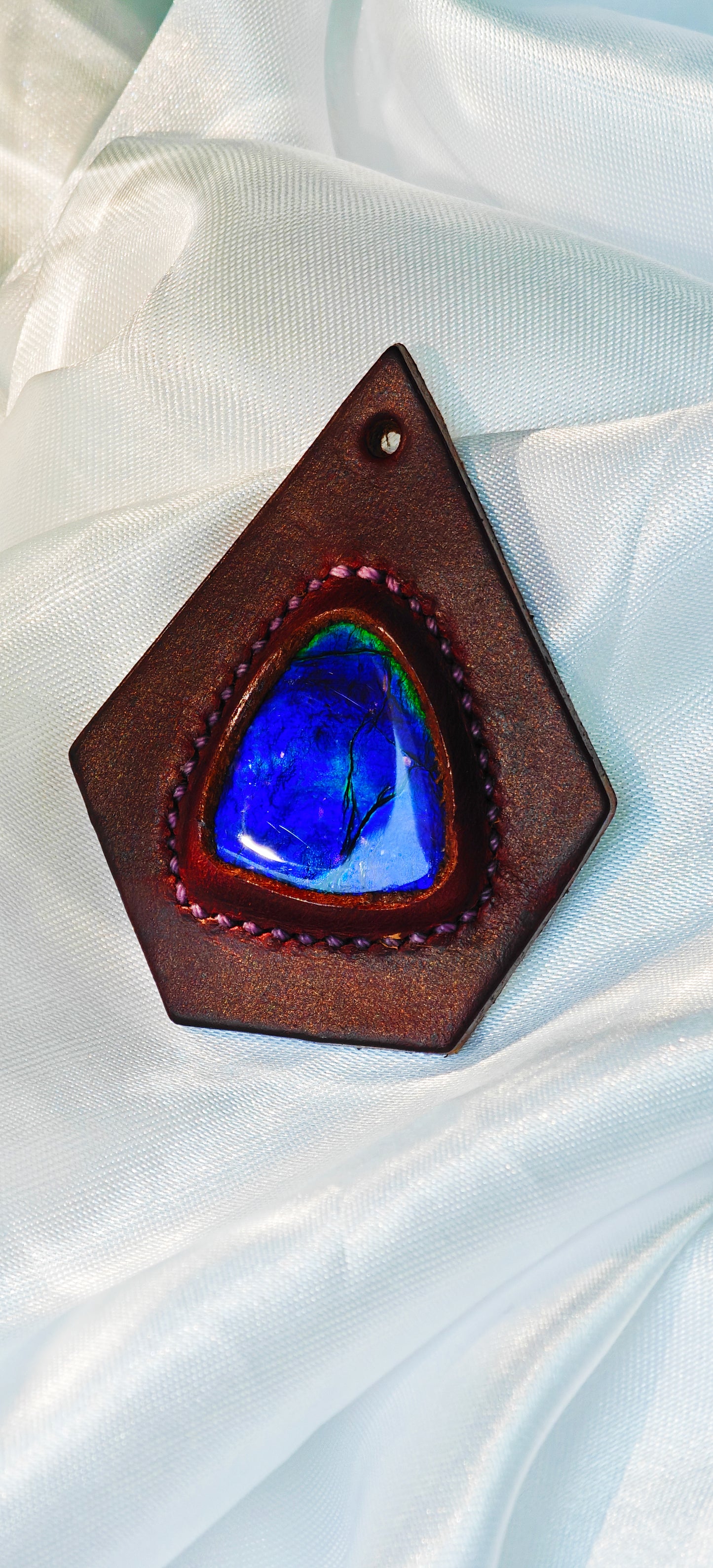 The Secret Realm of Purple Ling - Horween Oil Wax Leather, Unlocking the Eternal Mystery of Ammolite(Limited Sale)