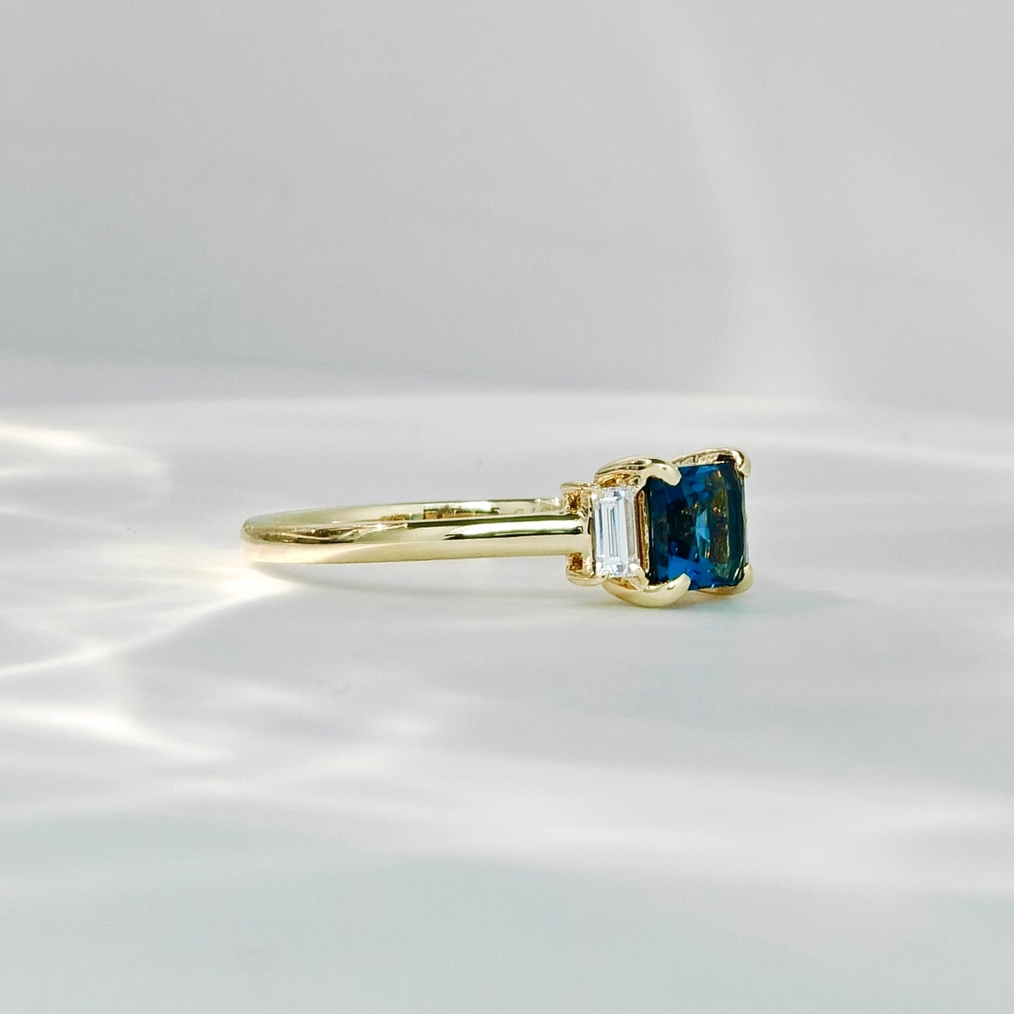 Square Brilliant Topaz Engagement Ring (Bespoke Model)