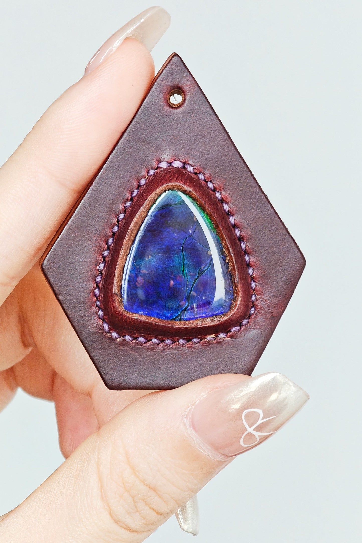The Secret Realm of Purple Ling - Horween Oil Wax Leather, Unlocking the Eternal Mystery of Ammolite(Limited Sale)