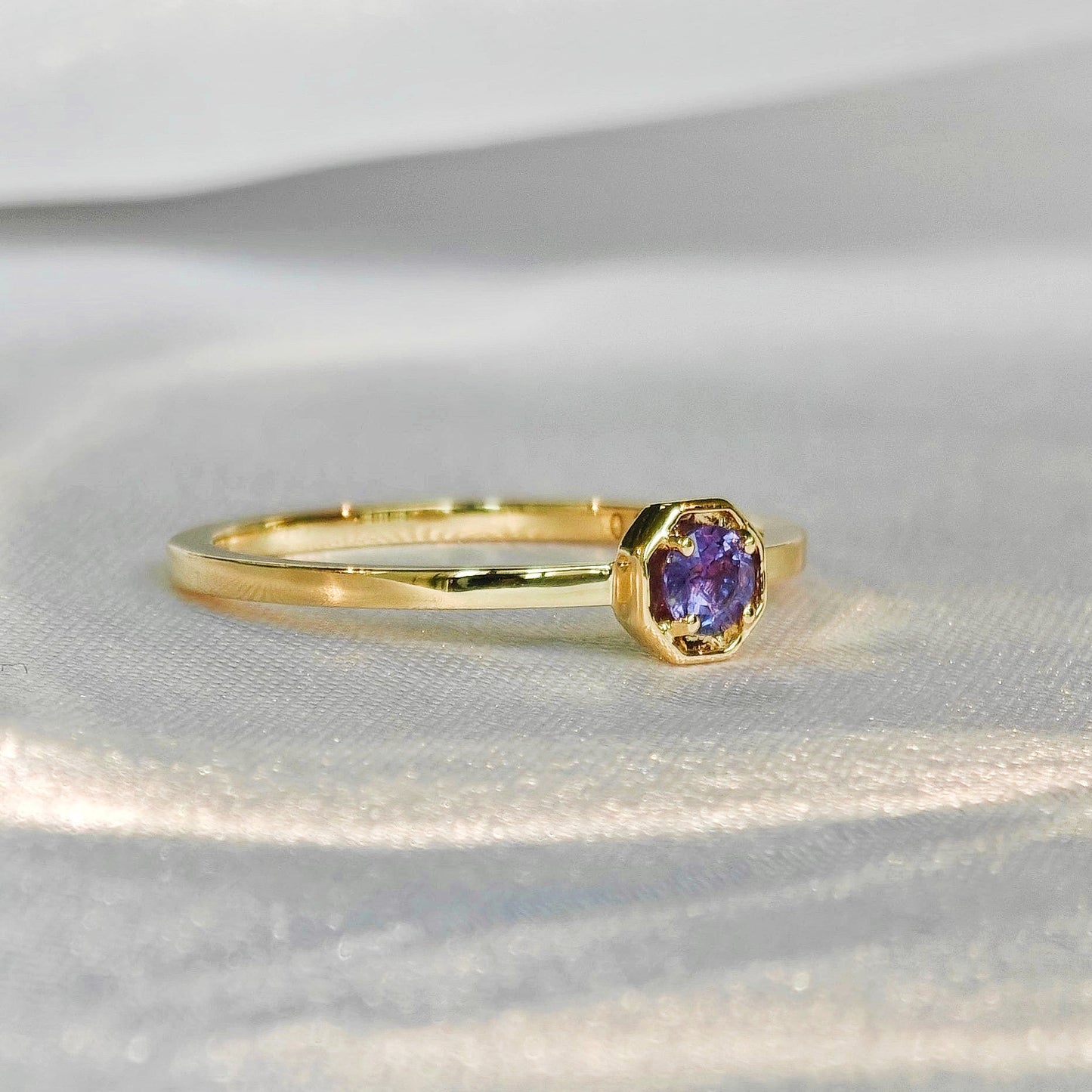 Purple Sapphire Polished Ring(Available Now)