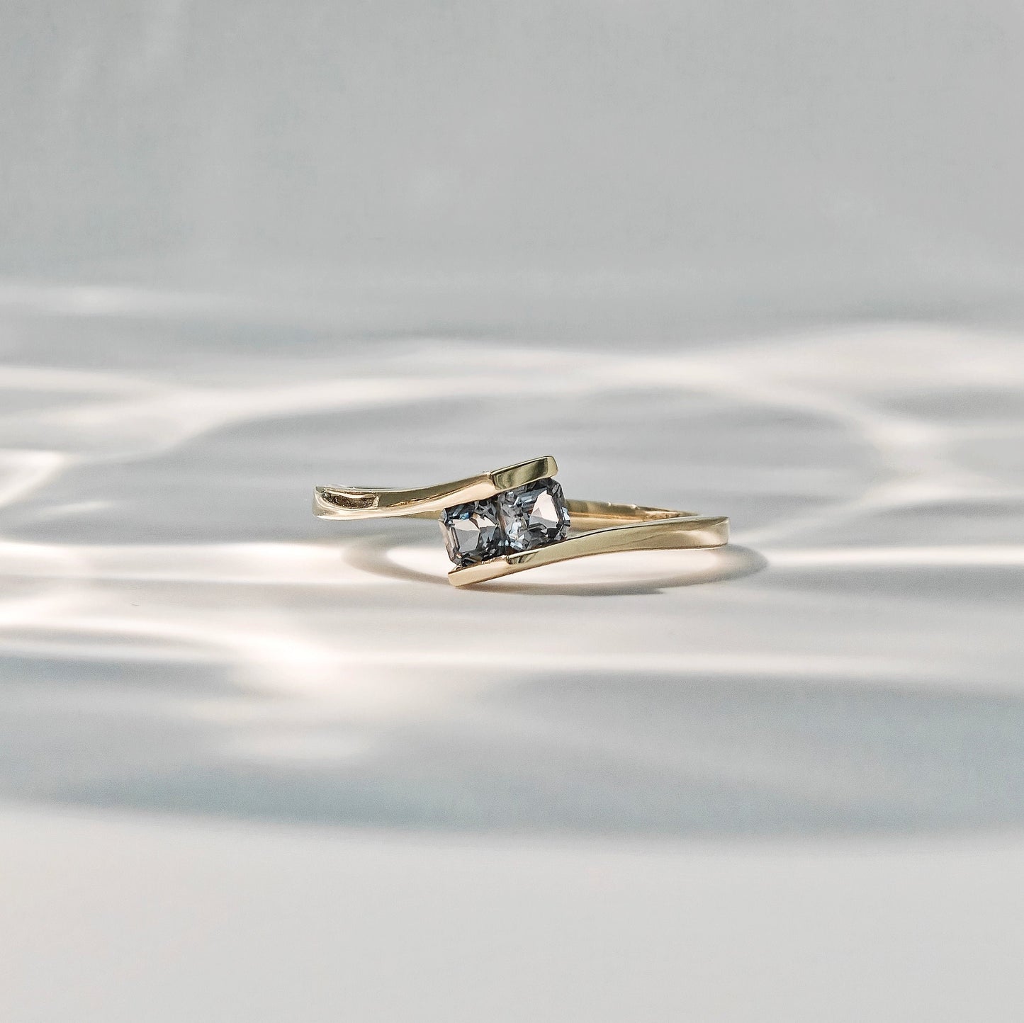 Le Bijoux Asscher Cut Spinel Engagement Ring