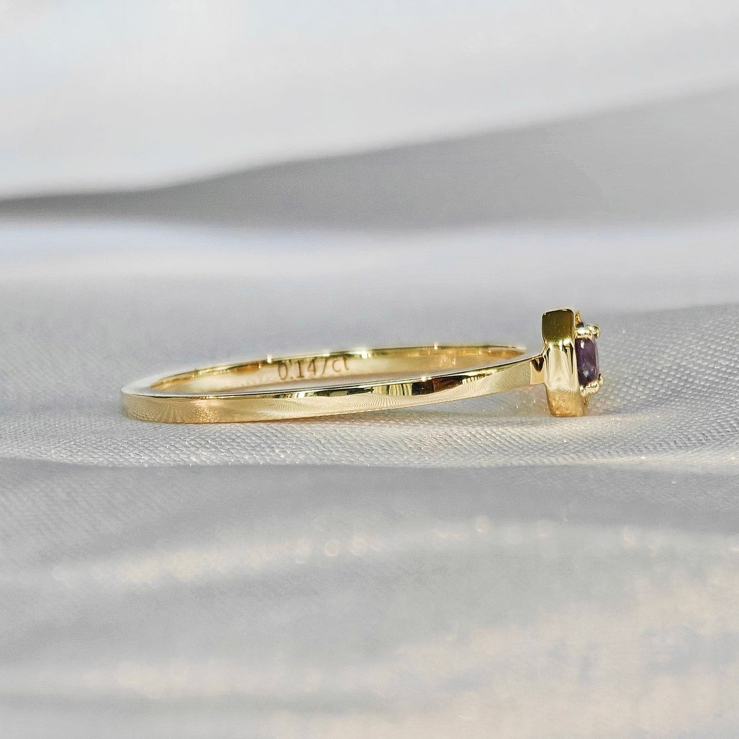 Purple Sapphire Polished Ring(Available Now)