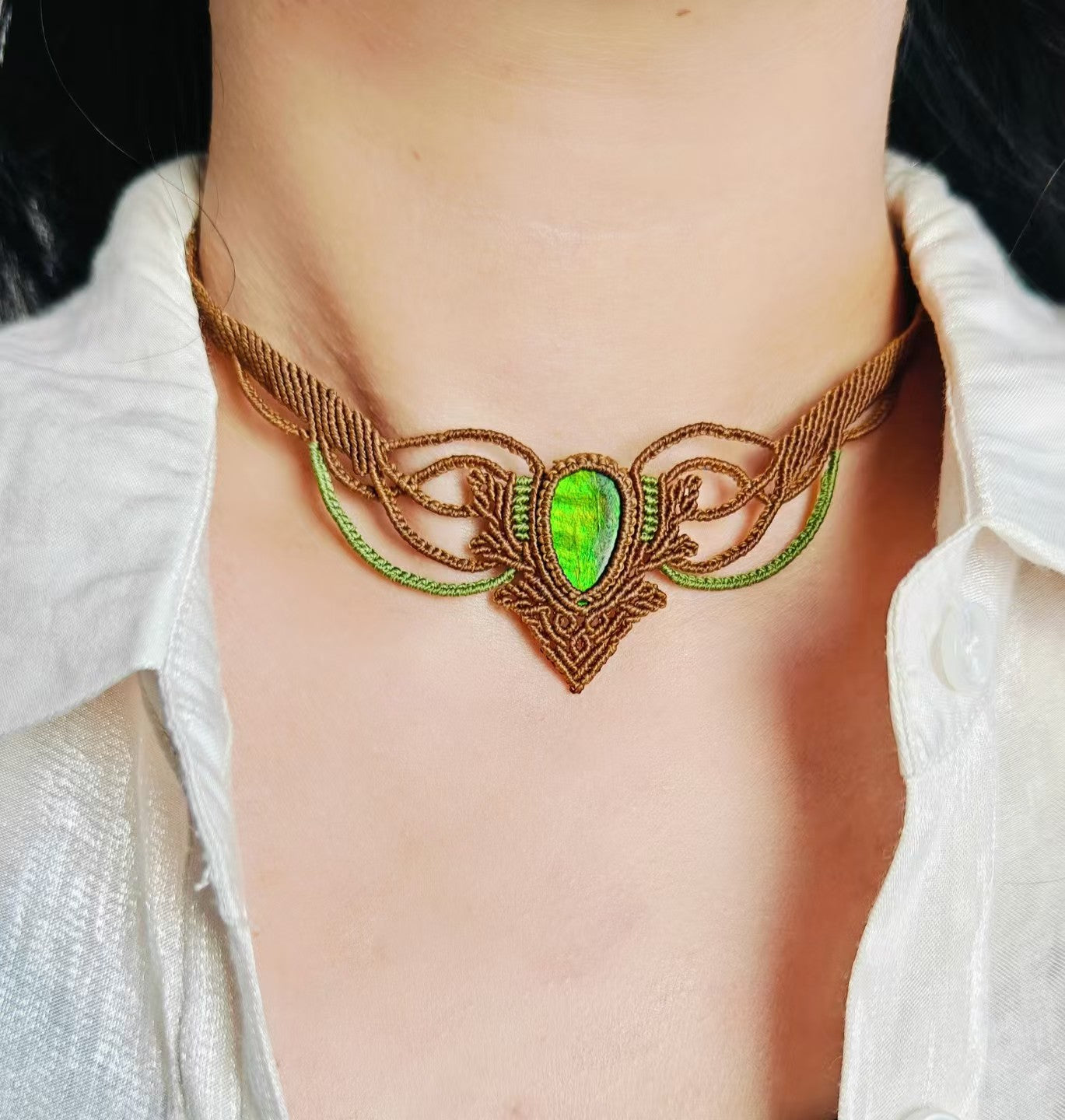 Le Bijoux Handcrafted Macrame Neck Piece