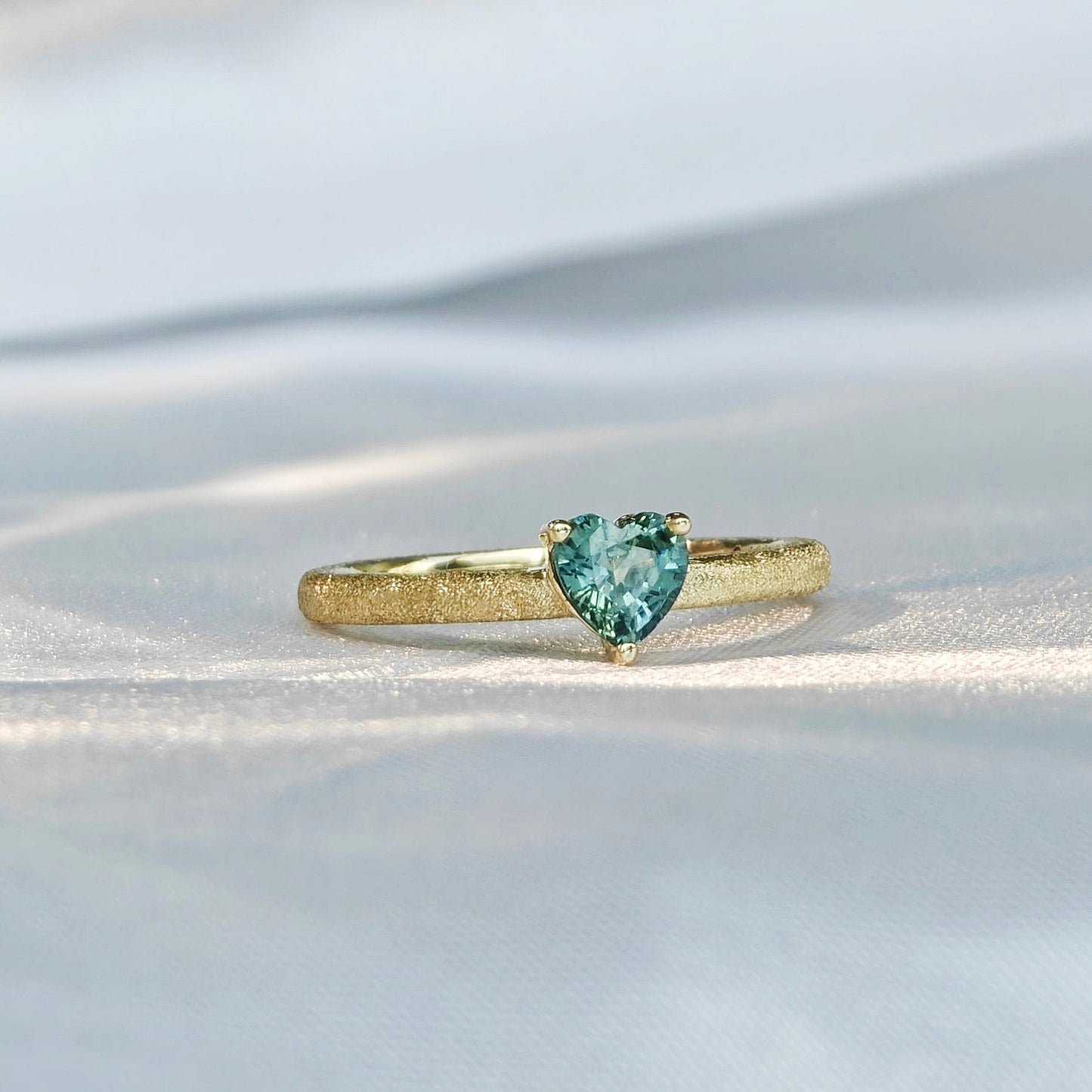 Heart Shaped Sapphire Sanding Finishing Ring(Available Now)