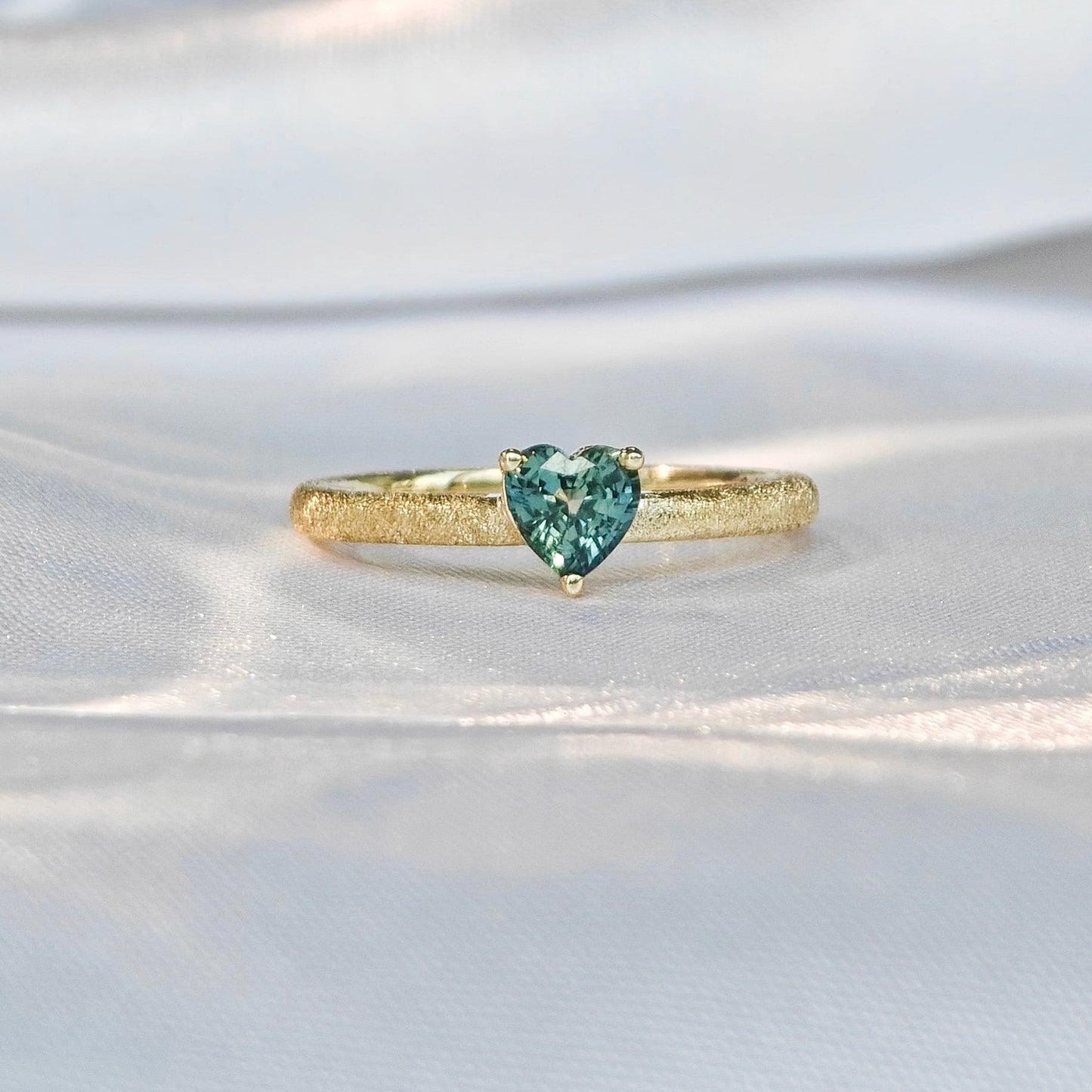 Heart Shaped Sapphire Sanding Finishing Ring(Available Now)