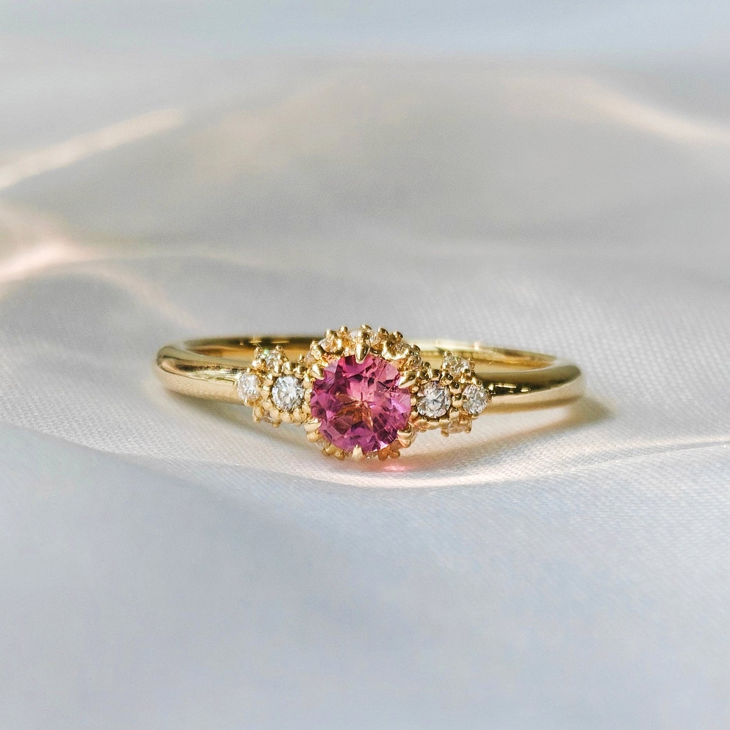 Rose Pink Spinel Polished Ring(Available Now)