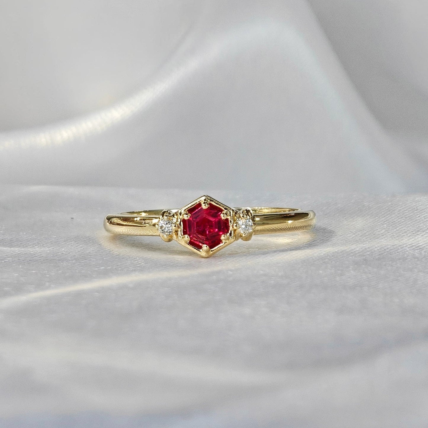 Claw-Set Ruby Polished Ring(Available Now)