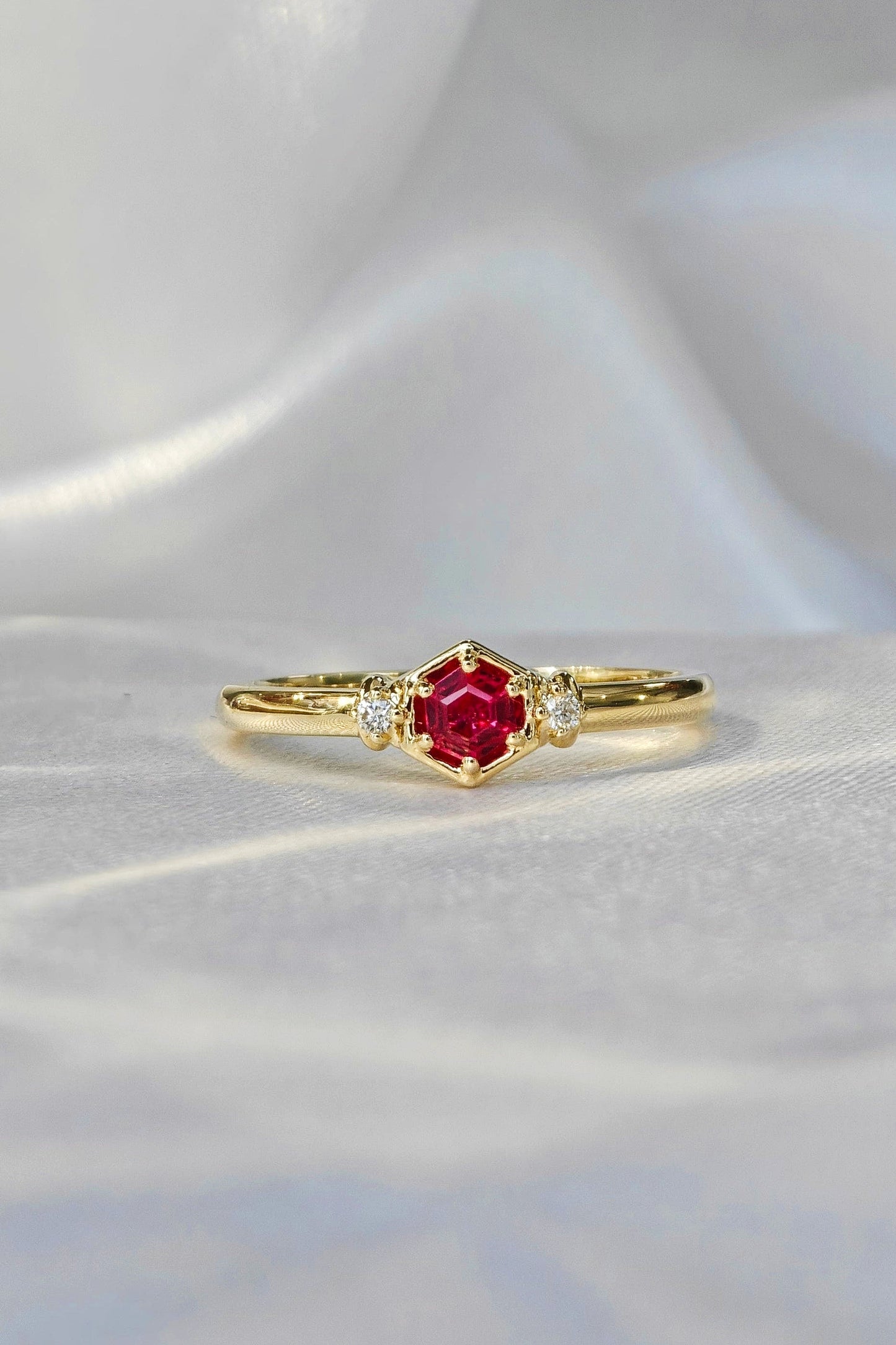 Claw-Set Ruby Polished Ring(Available Now)