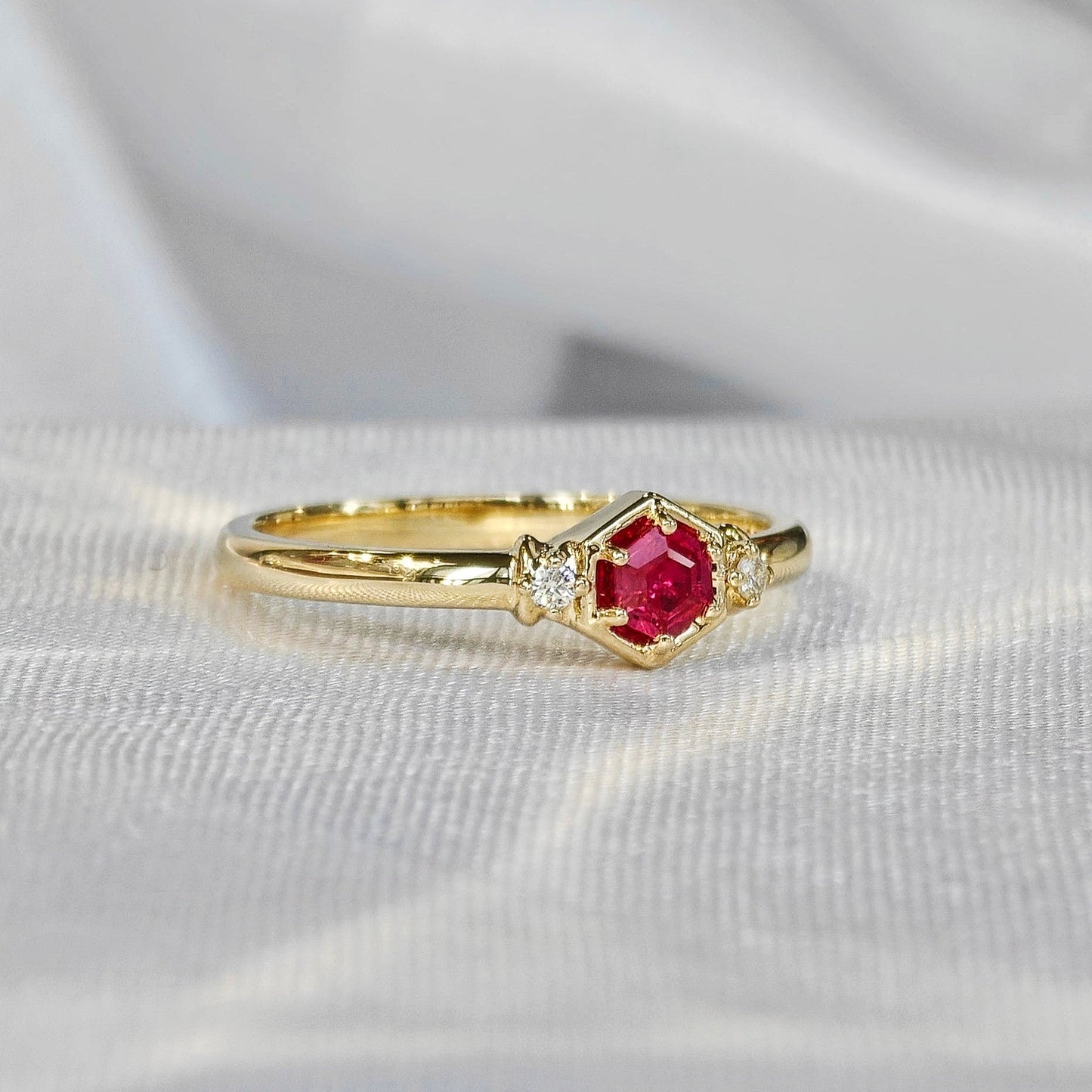 Claw-Set Ruby Polished Ring(Available Now)