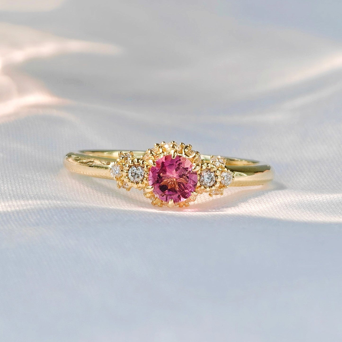 Rose Pink Spinel Polished Ring(Available Now)