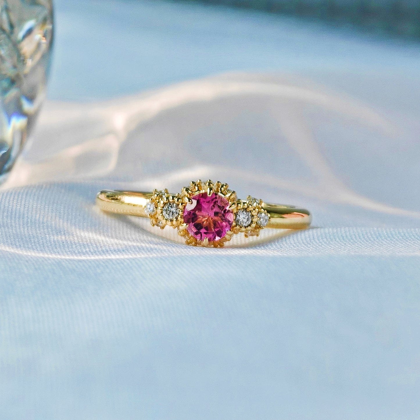 Rose Pink Spinel Polished Ring(Available Now)