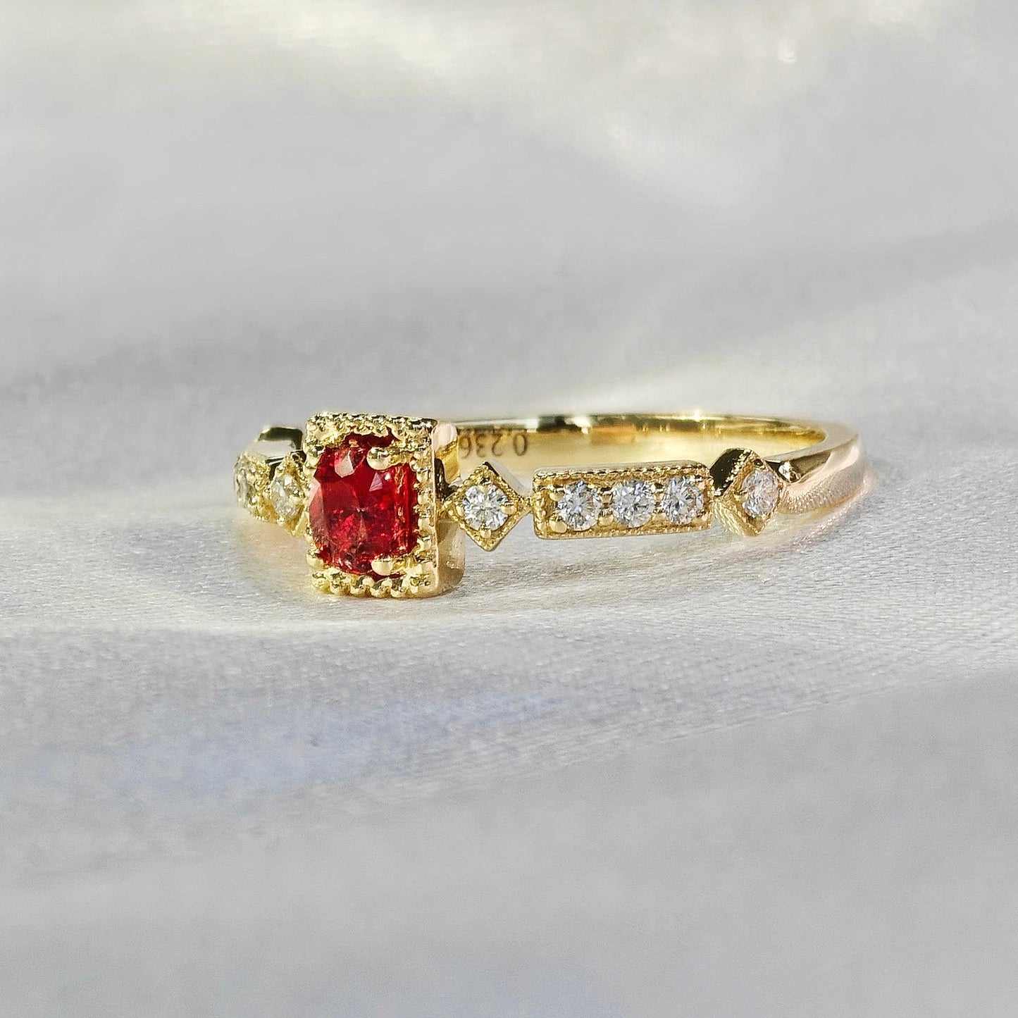 Red Spinel Polished Ring(Available Now)