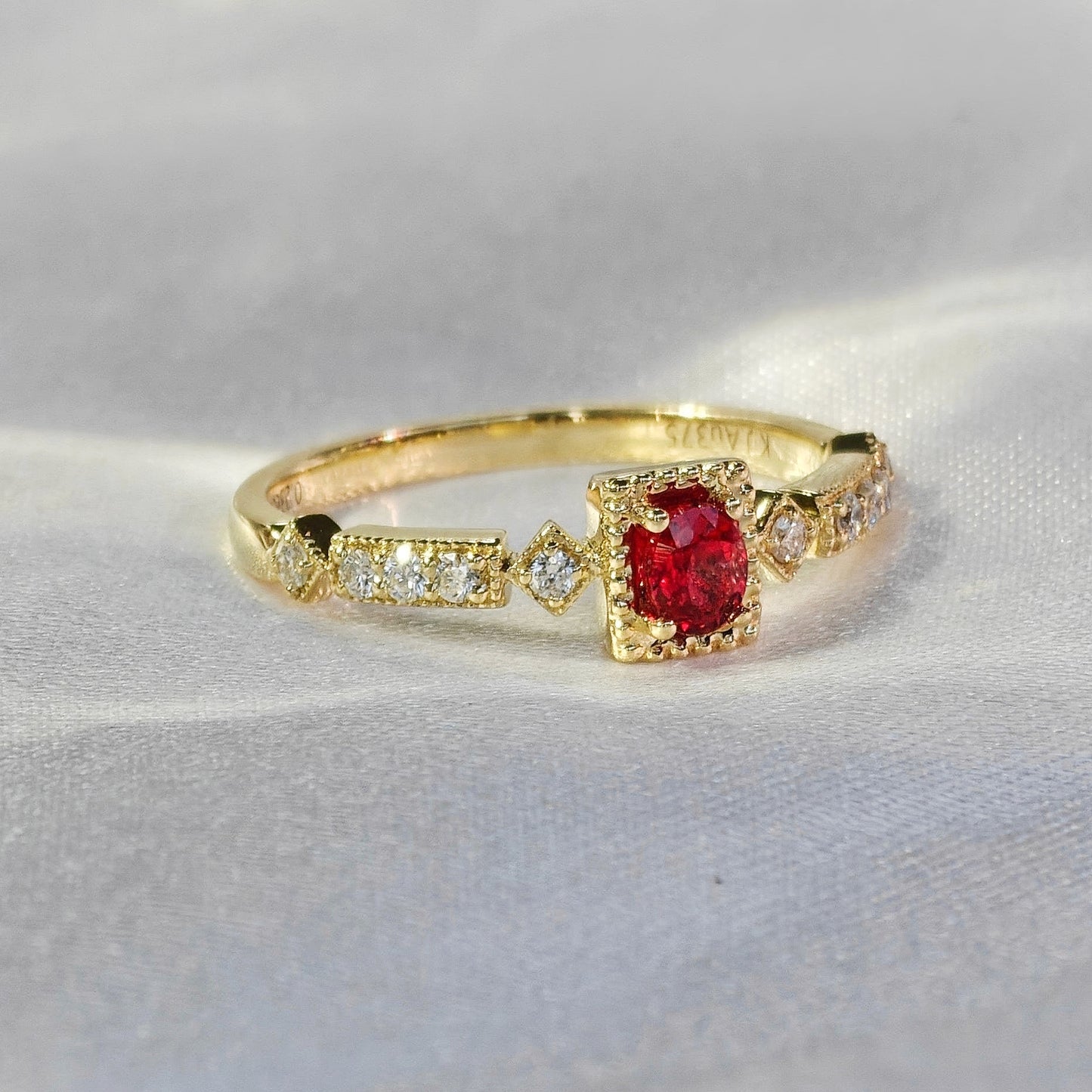 Red Spinel Polished Ring(Available Now)