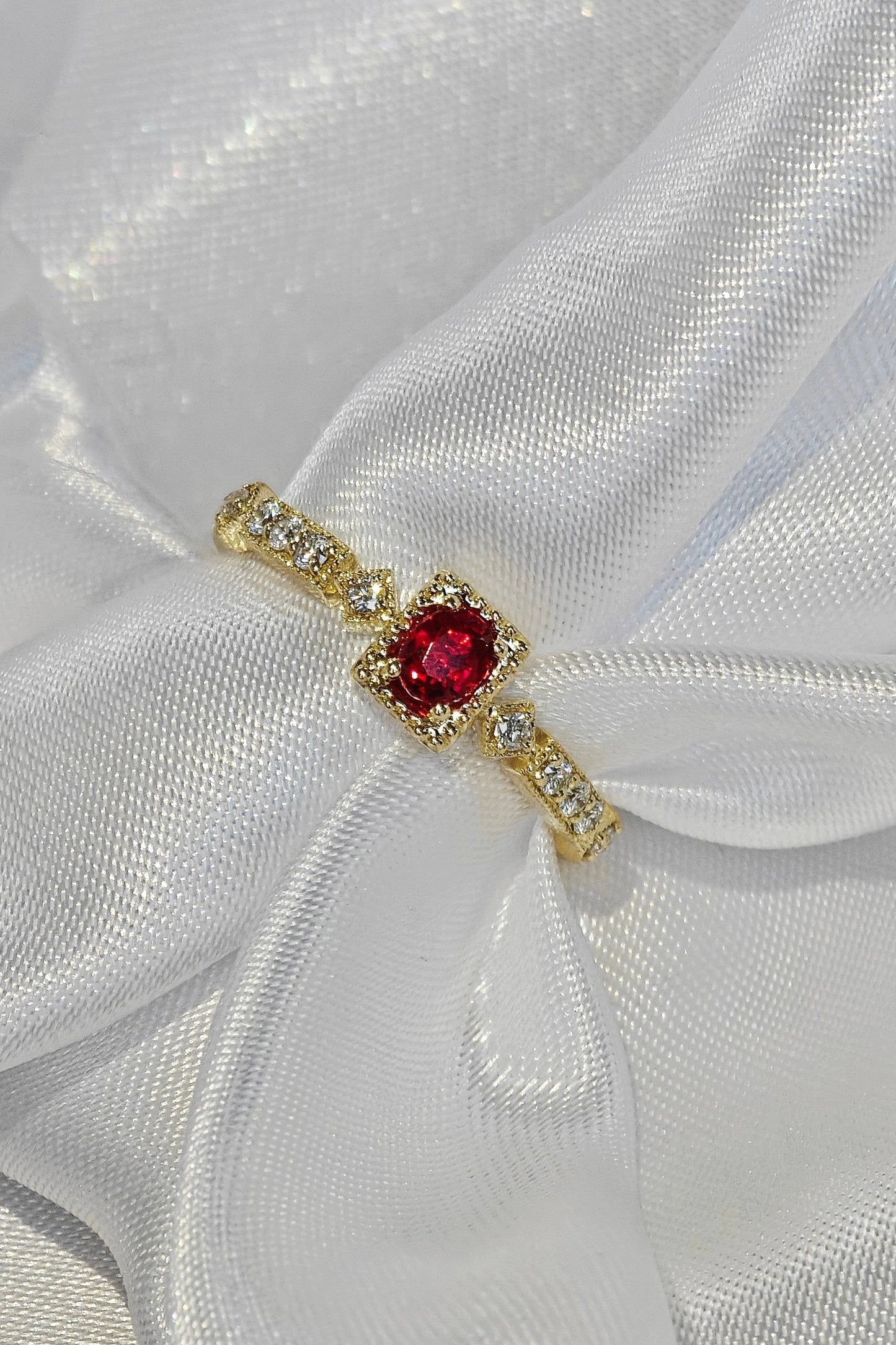Red Spinel Polished Ring(Available Now)