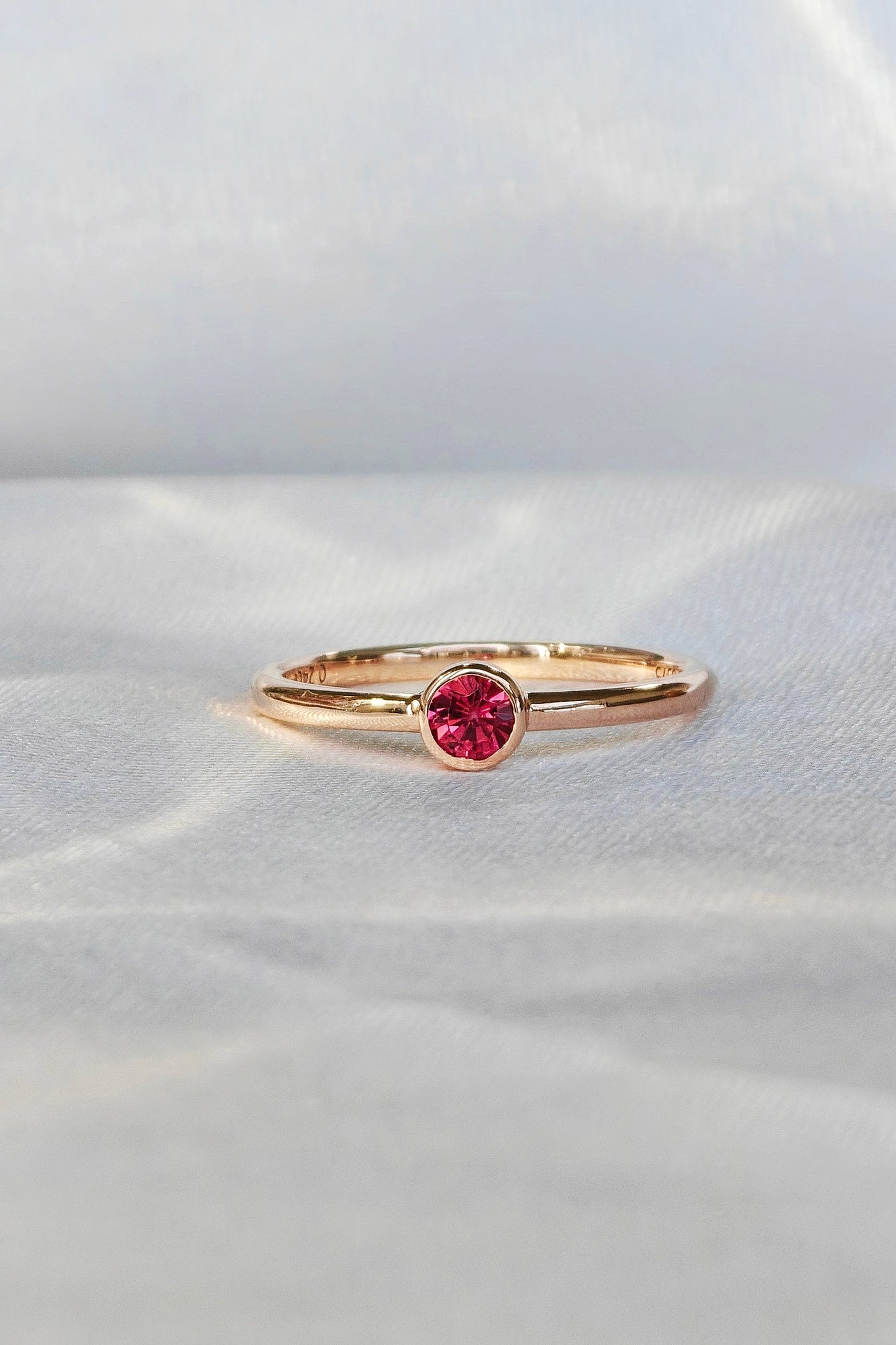 Rose Red Spinel Polished Ring(Available Now)