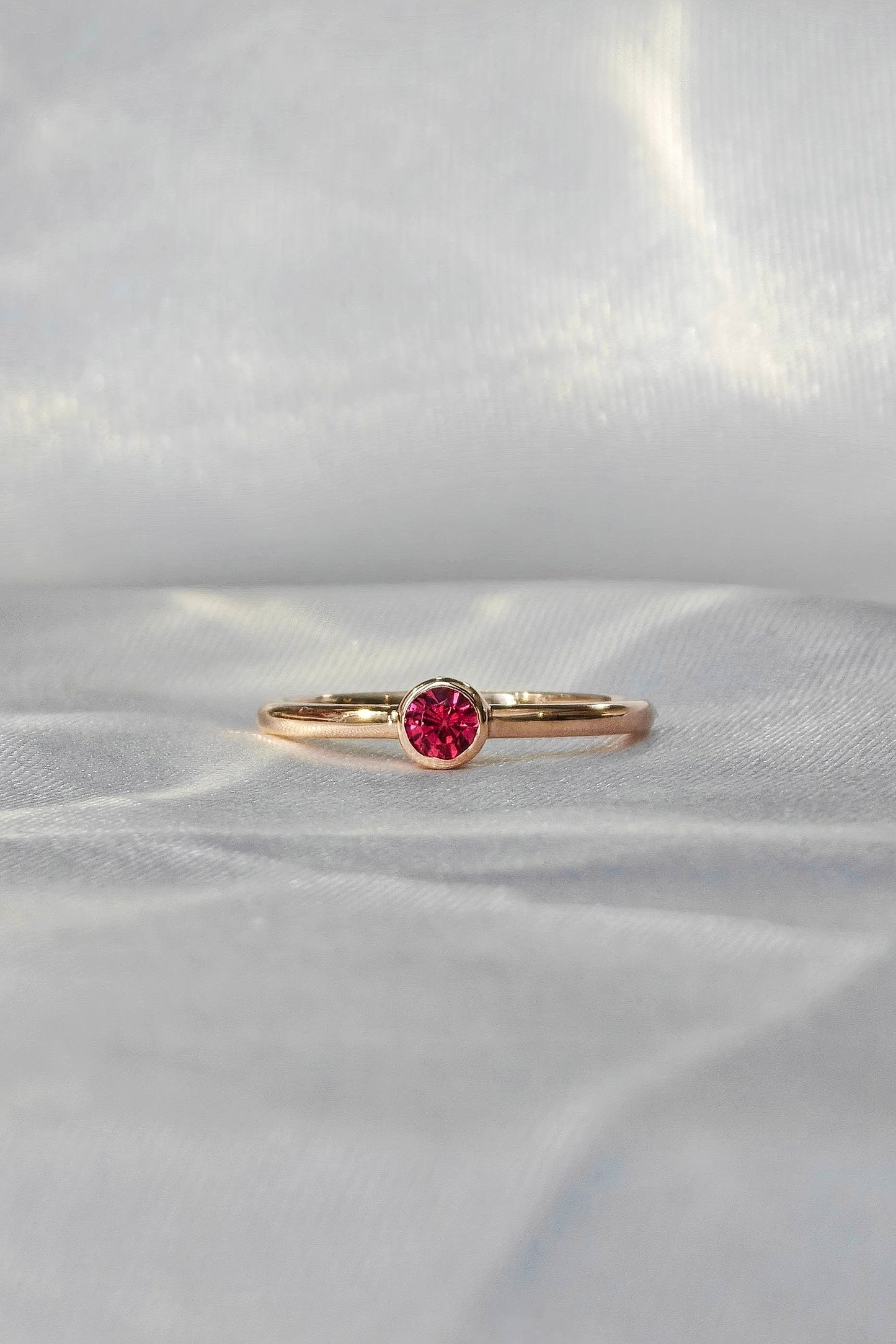 Rose Red Spinel Polished Ring(Available Now)
