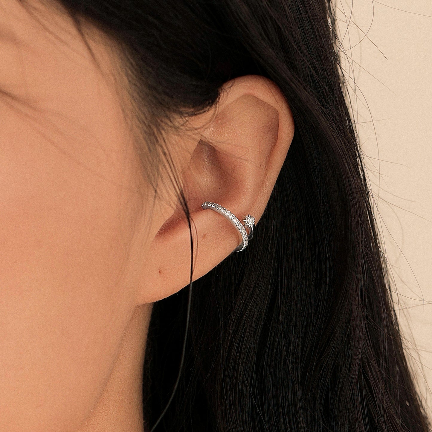 星夜·八芒星耳骨夾