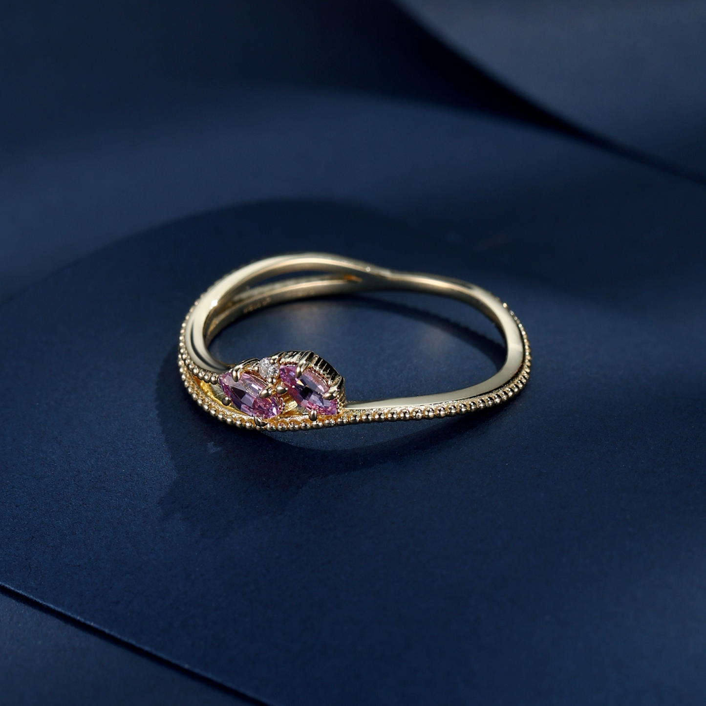 疊戴·晶綻漣漪戒指