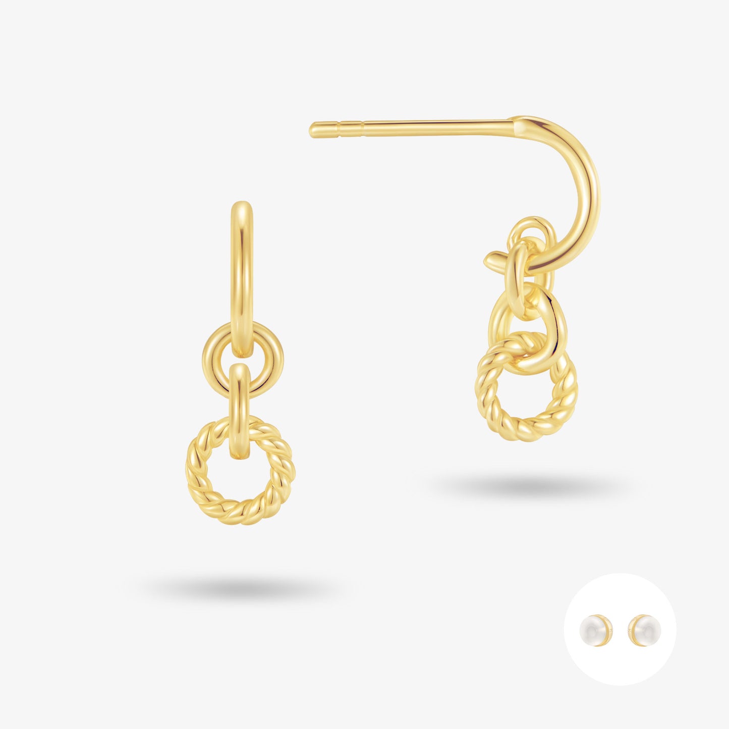 極簡·環扣幾何耳環