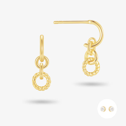 極簡·環扣幾何耳環