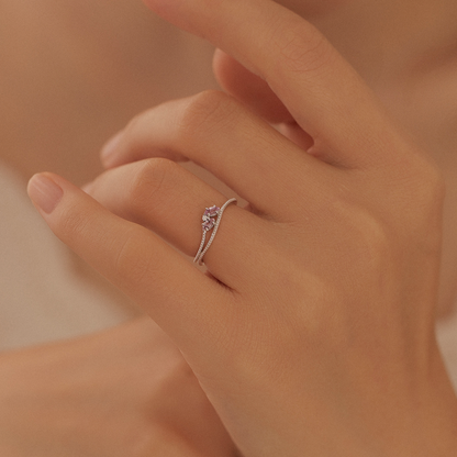 疊戴·晶綻漣漪戒指