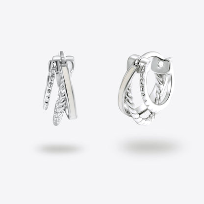 極簡·法式編織琺瑯耳環