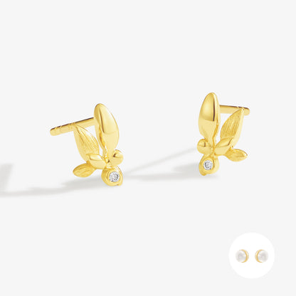 花園·初綻花苞耳環