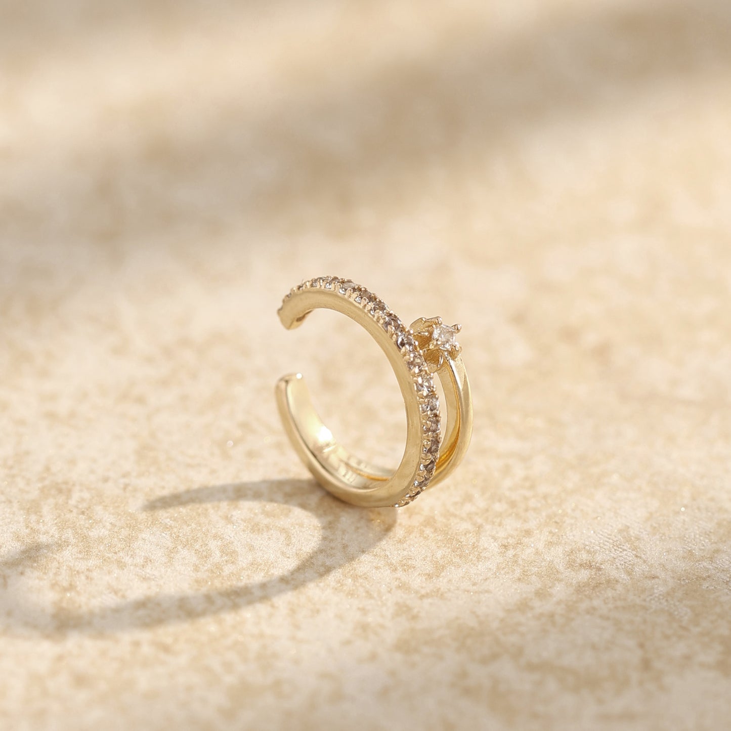 星夜·八芒星耳骨夾