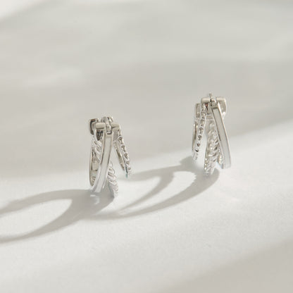 極簡·法式編織琺瑯耳環