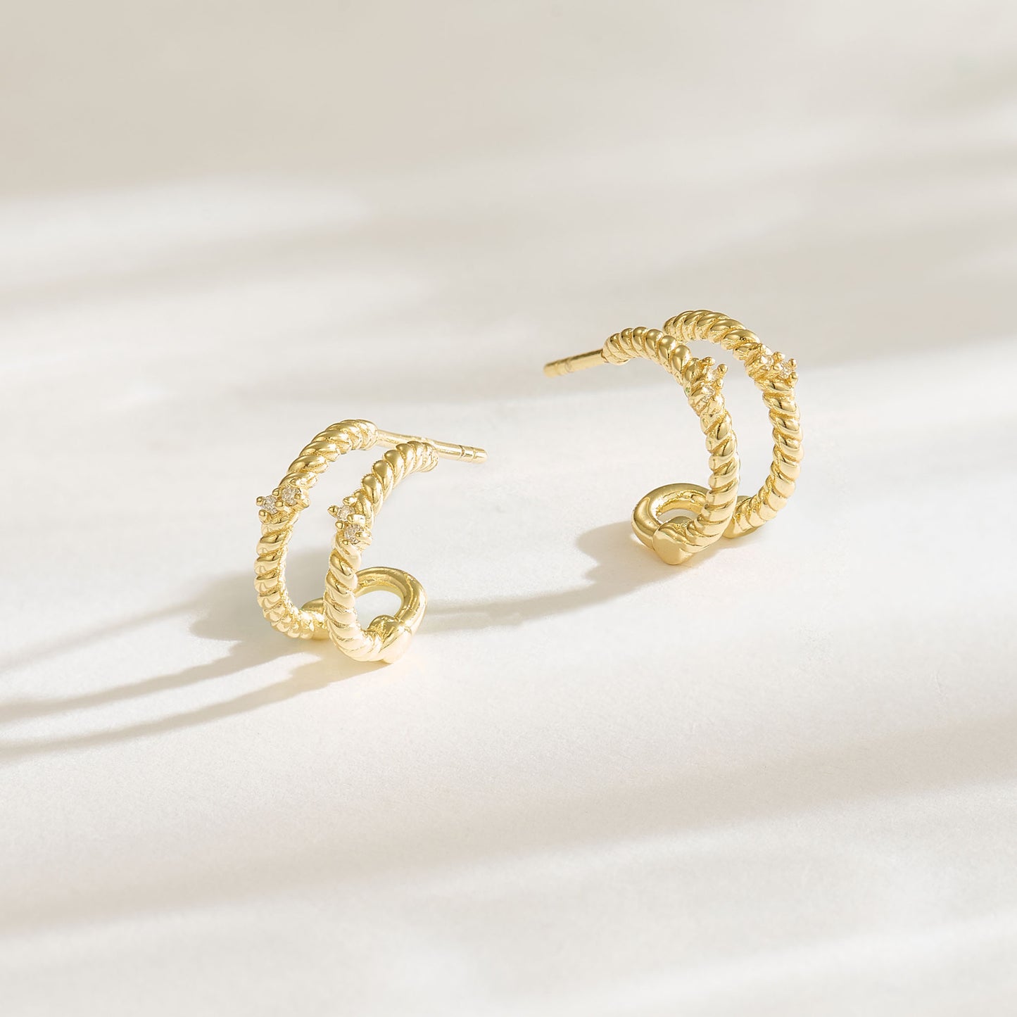 極簡·流星織紋耳環