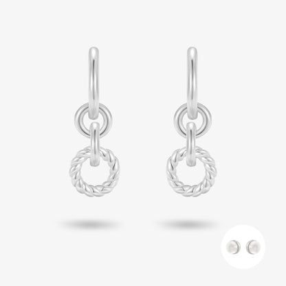 極簡·環扣幾何耳環