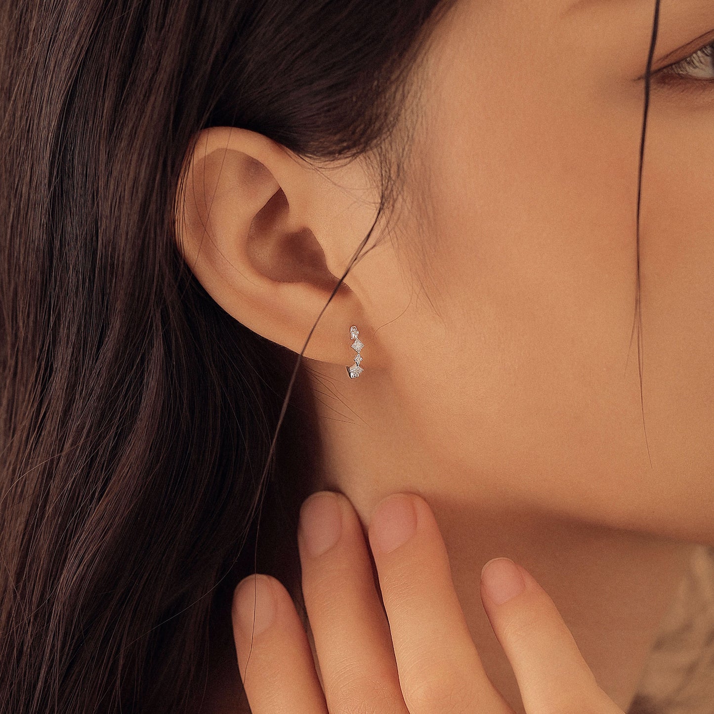 極簡·復古菱鑽耳環