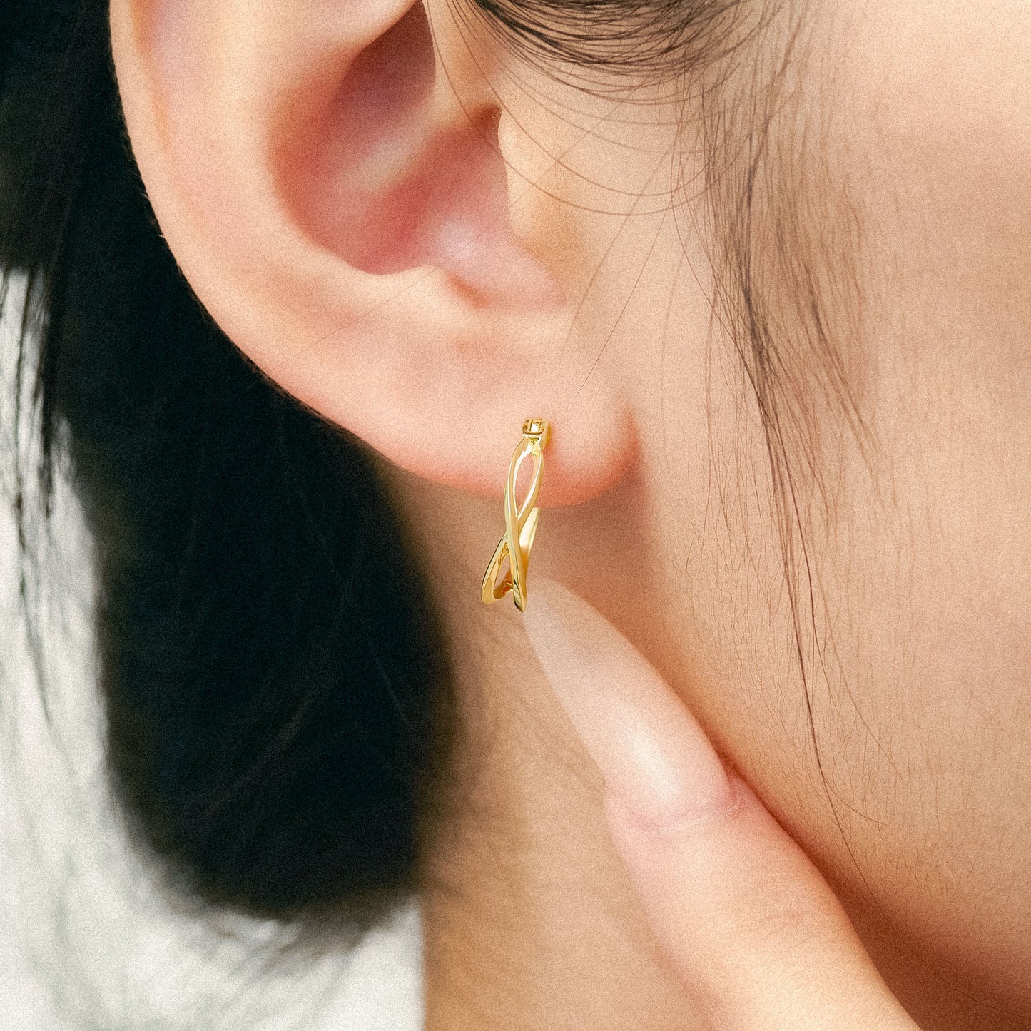 極簡·交疊耳環