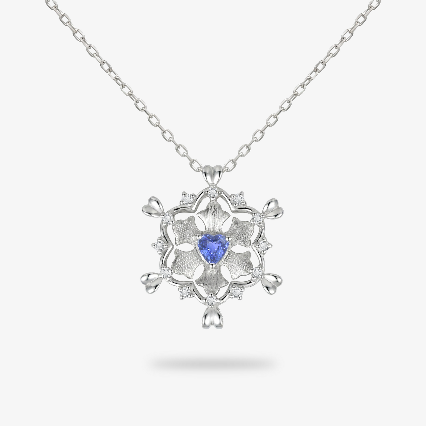 古典·復古心型坦桑雪花吊墜